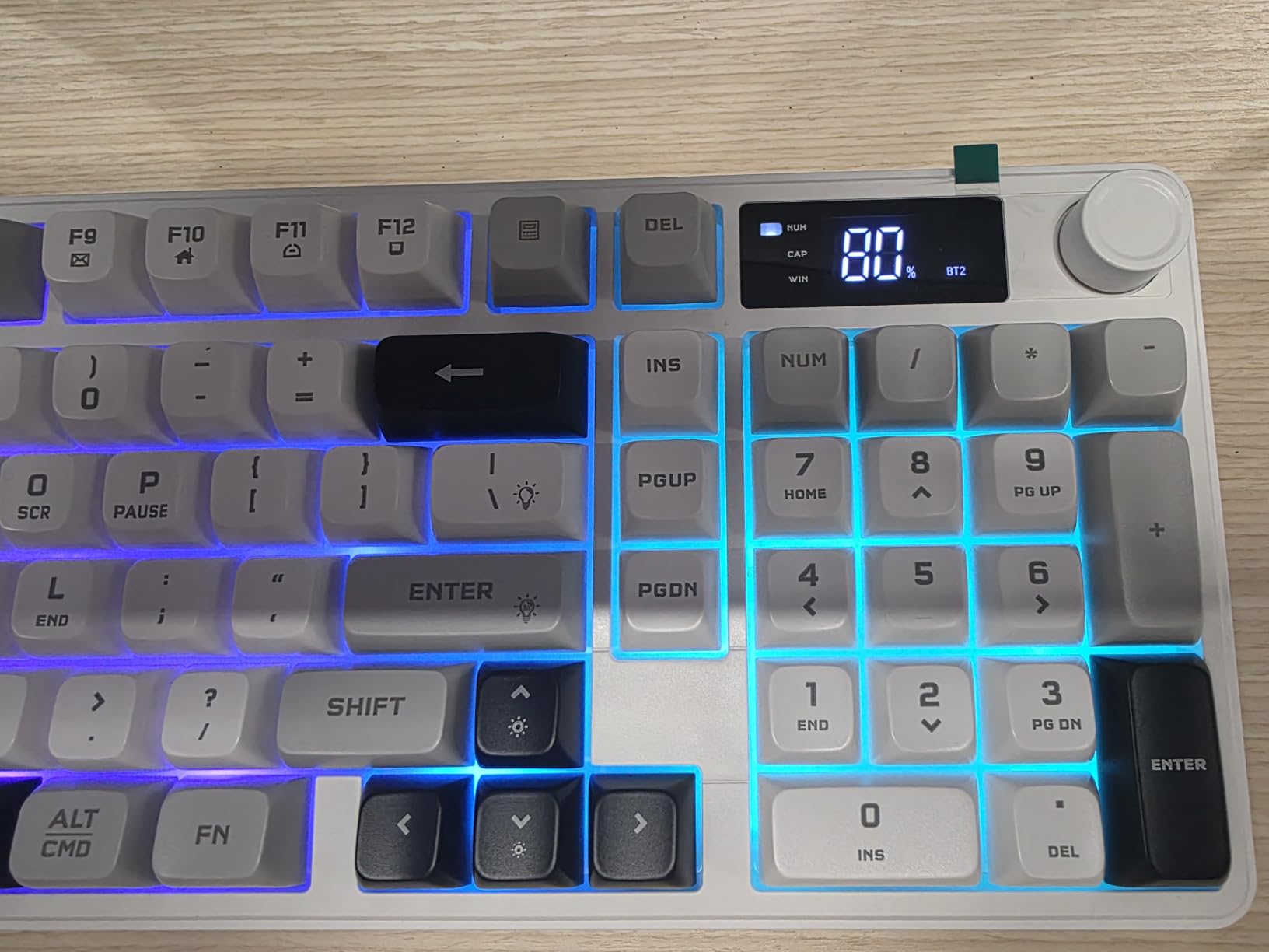 Wireless Gaming Keyboard with Smart Display & Knob Control, Tri-Mode BT5.0/2.4GHz/Wired RGB Backlit Computer Keyboards with Number Pad, 26-Key Rollover, Compatible for Windows, Mac customer photo 1