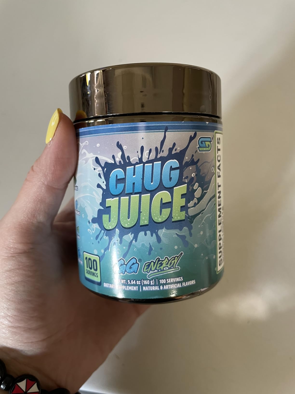 Gamer Supps GG Energy - Chug Juice by LazarBeam (100 Servings) - Keto Friendly Gaming Energy and Nootropic Blend, Sugar Free + Caffeine + Vitamins + Immune Support, Powder Drink customer photo 1