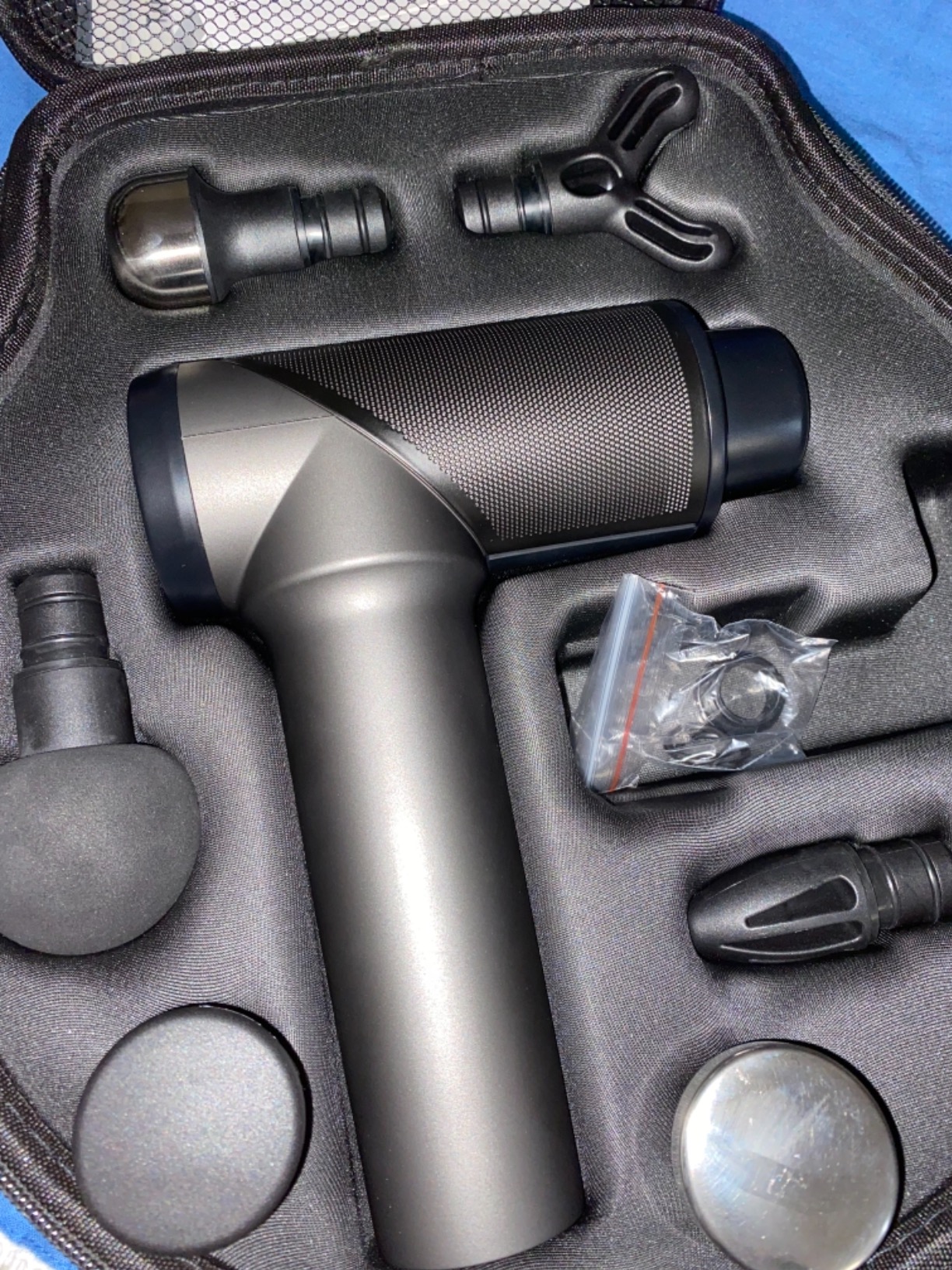 Medcursor Massage Gun - High Intensity Brushless Motor, Handheld Percussion Deep Tissue Massager with 6 Massage Heads for Sore Muscle and Stiffness, Black customer photo 1