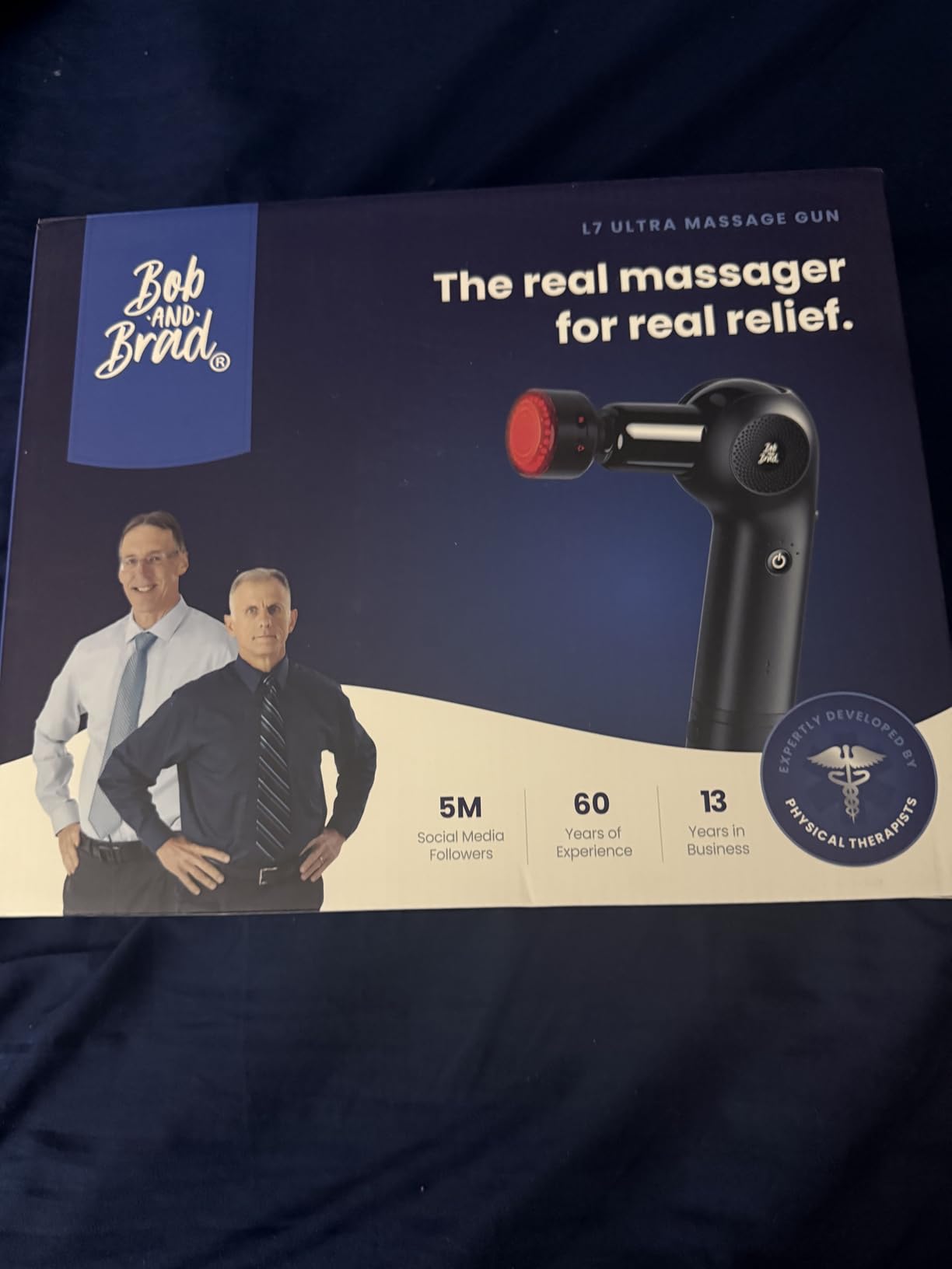 BOB AND BRAD L7 Ultra Massage Gun with Heat, Red Light & Extension Handle | 2-in-1 Massager Gun with Adjustable Angles, Deep Tissue for Back Lumbar Shoulder, FSA-HSA Eligible customer photo 1