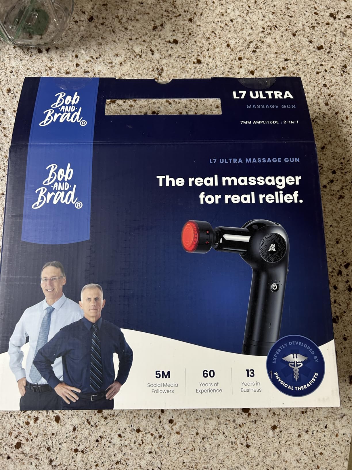 BOB AND BRAD L7 Ultra Massage Gun with Heat, Red Light & Extension Handle | 2-in-1 Massager Gun with Adjustable Angles, Deep Tissue for Back Lumbar Shoulder, FSA-HSA Eligible customer photo 2