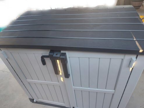 LHBcraft Outdoor Storage Cabinet 37 Cu Ft with Lockable Doors, Portable Horizontal Resin Storage Shed -Easy to Assemble, Waterproof Outdoor Storage Box for Backyards,Patios Black customer photo 1