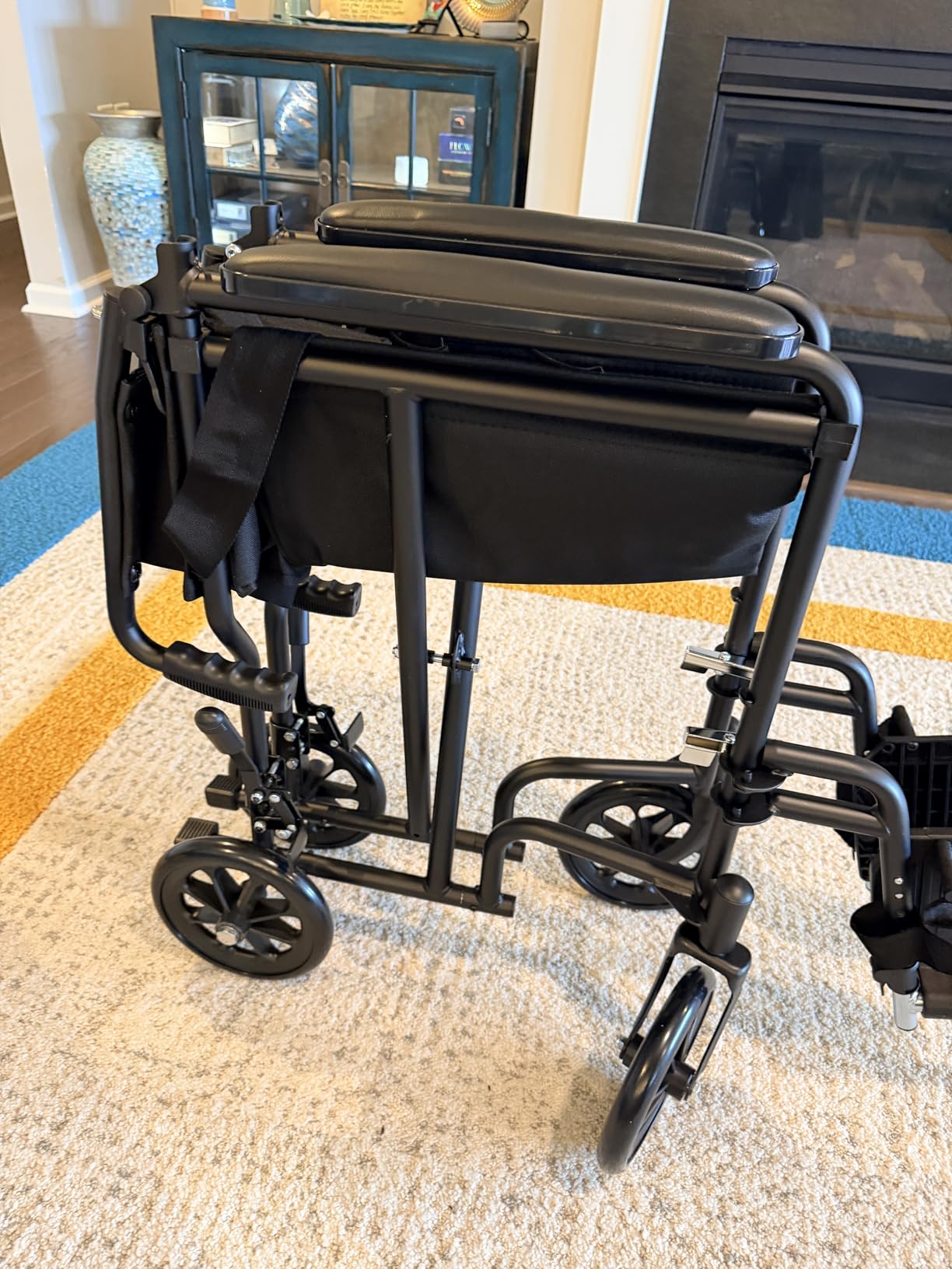 Vive Lightweight Transport Wheelchair for Seniors - Portable, Folding, 19'' Seat, Travel Wheel Chair for Adults with Swing-Away Footrests - Arrives Pre-Assembled customer photo 2