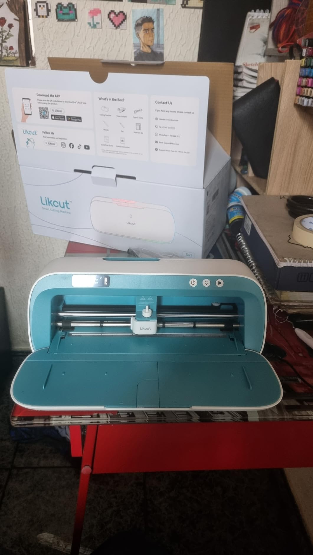 Likcut S41 Vinyl Cutter Machine with Print Then Cut - AI Image Generation Sticker Cutter and Maker Machine for Room Decor, HTV, Cardstock and Custom Stickers, Crafts for Adults customer photo 1