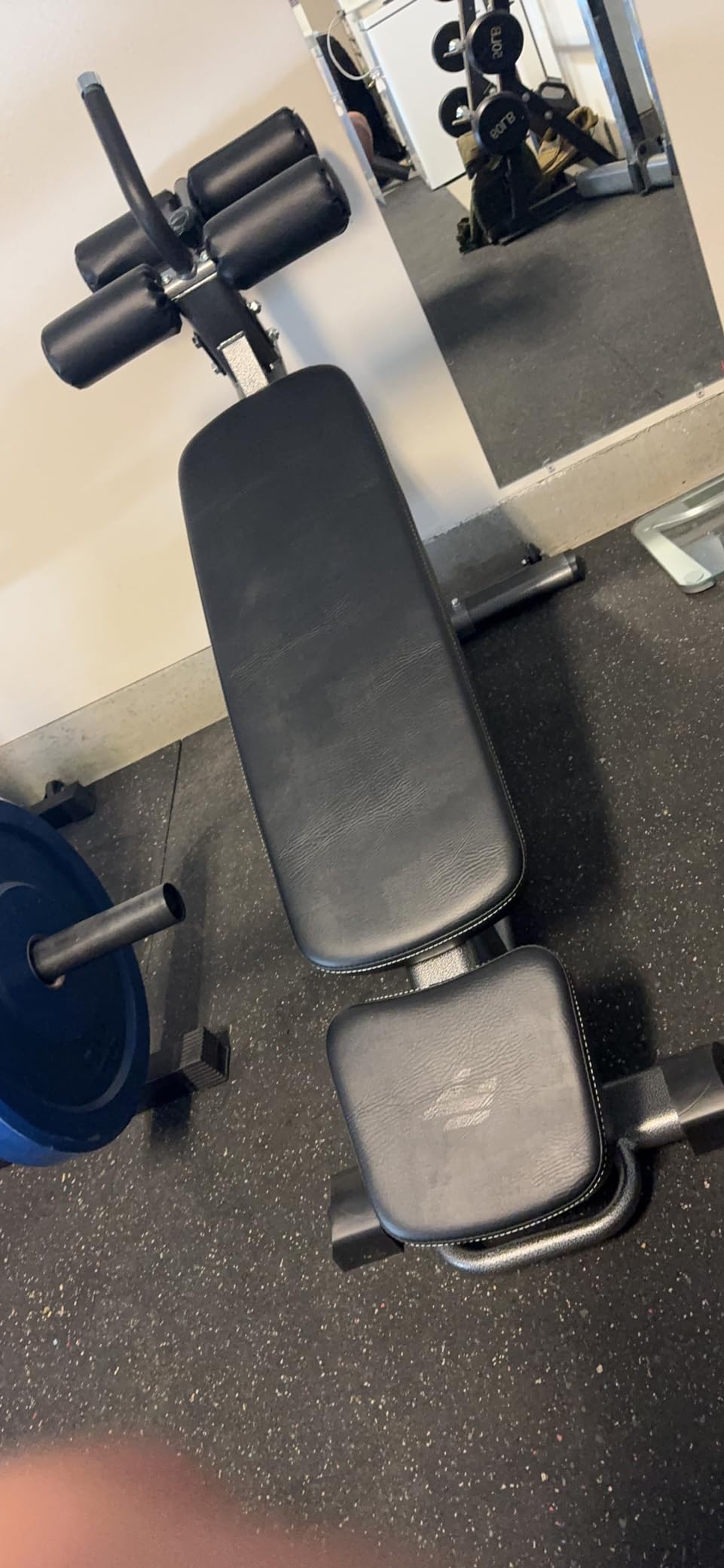 Finer Form Semi-Commercial Decline Sit Up and Flat Weight Bench | 1,100 lb Capacity, Reverse Crunch Handle, Adjustable Foot Rollers, Extra Long Thick Pad, Wide Base, Full Body Workouts customer photo 2