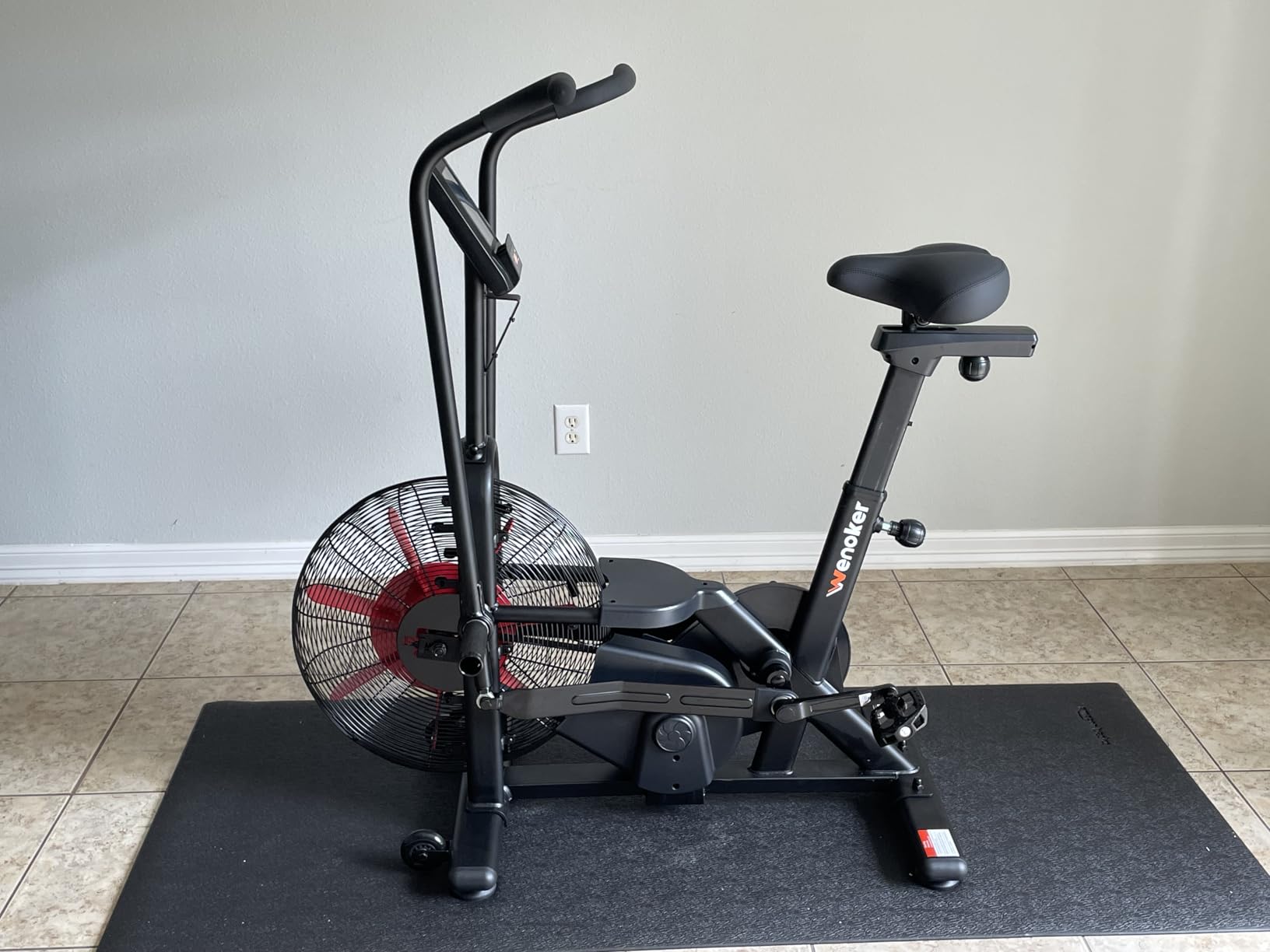 Wenoker Stationary Bike, Air Bike with Smart APP, ISCC PLUS Certified, Dual Action Handlebars Exercise Bike 350LBS Capacity customer photo 1