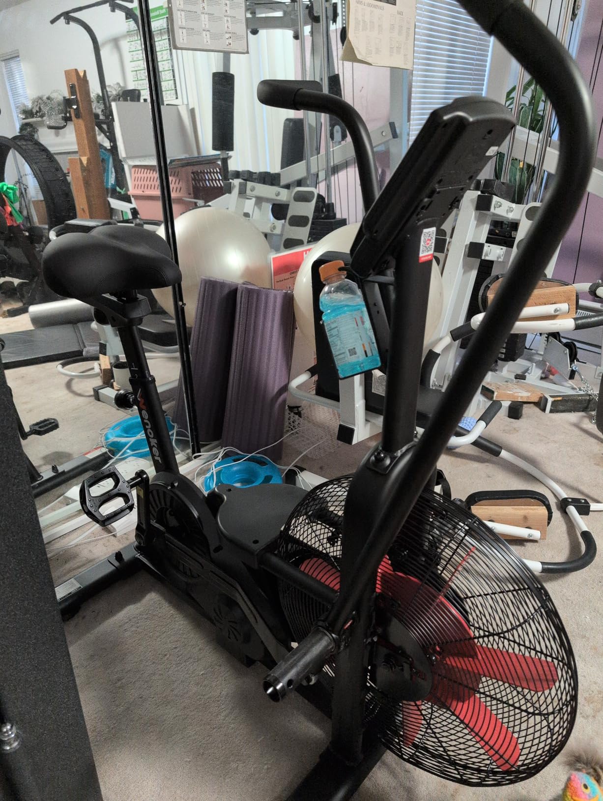 Wenoker Stationary Bike, Air Bike with Smart APP, ISCC PLUS Certified, Dual Action Handlebars Exercise Bike 350LBS Capacity customer photo 2