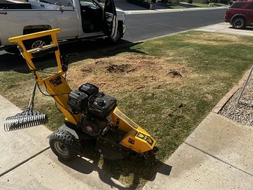 MechMaxx 12 Inch DUCAR 420cc 15HP Gasoline Engine Root Stump Grinder Tree Stump Removal, 8pcs Alloy Teeth, 12'' Cutting Height And 10'' Cutting Depth, Wheel Brake System, SGR1500 customer photo 1