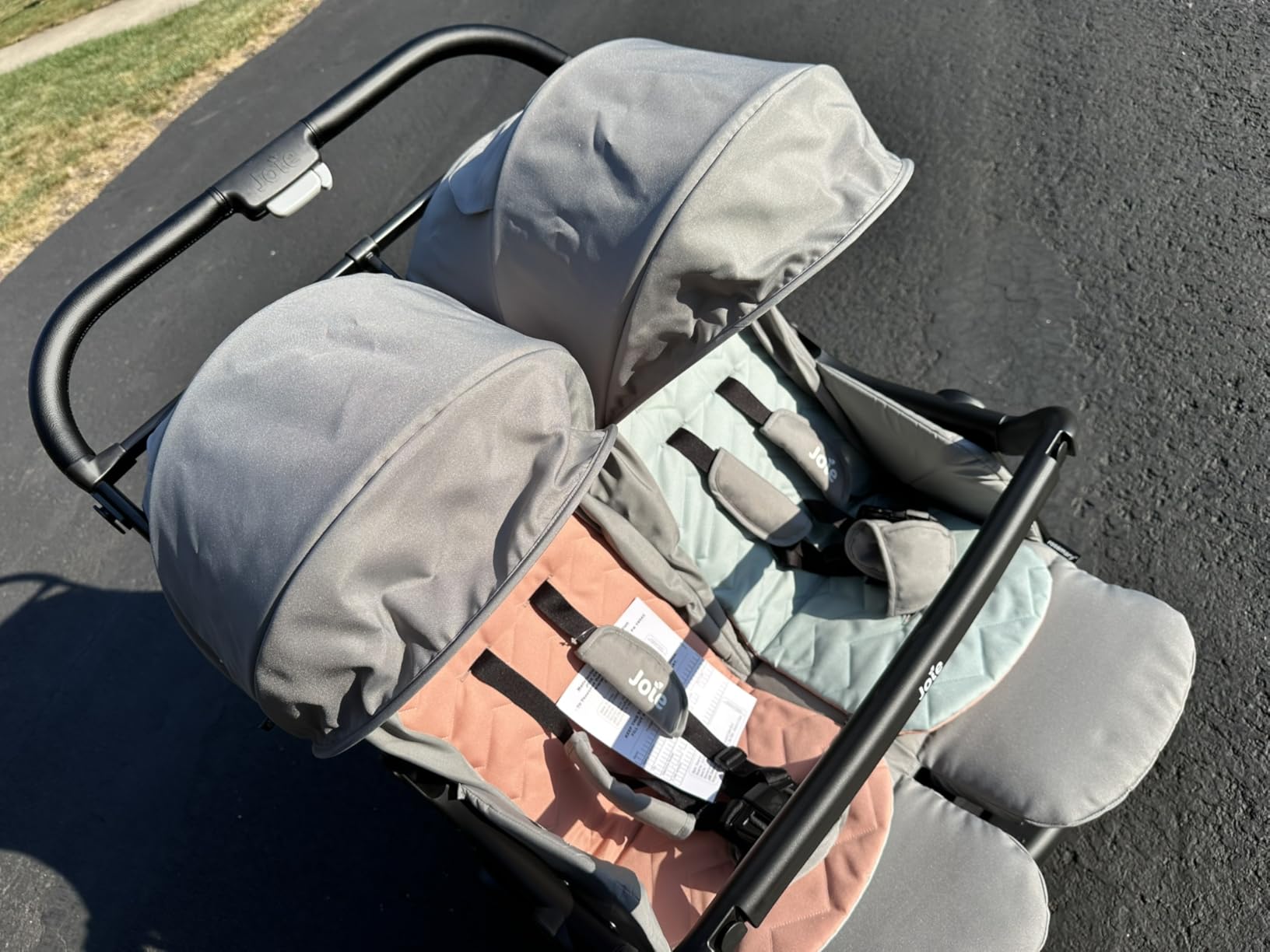Joie Baby, Rosemary™ Side-by-Side Double Stroller - Lightweight, Compact, and Comfortable Side-by-Side Stroller for Twins or Siblings (Shale & Thunder) customer photo 1