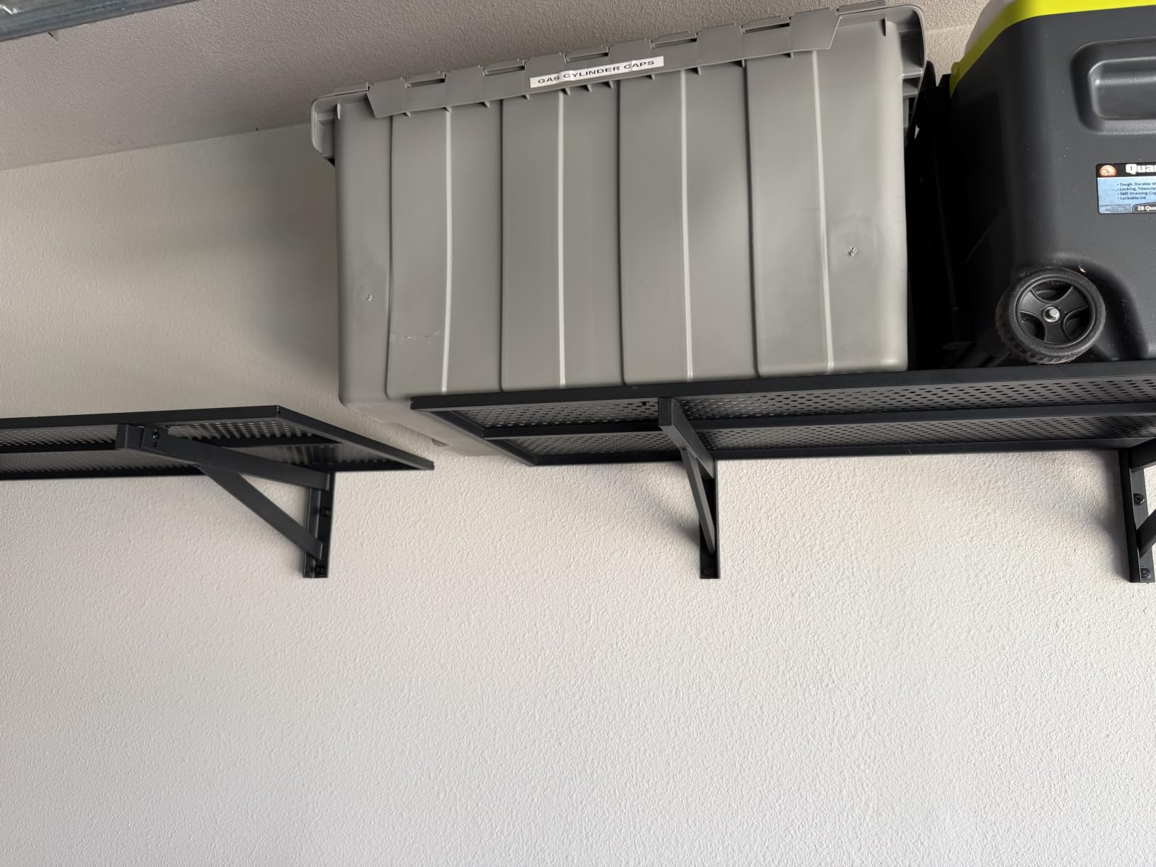 Jusgym 4 Pack Garage Wall Shelving, 1.5x4ft, 1400LBS Integrated Shelves | Heavy Duty Garage Shelving Wall Mounted, 18
