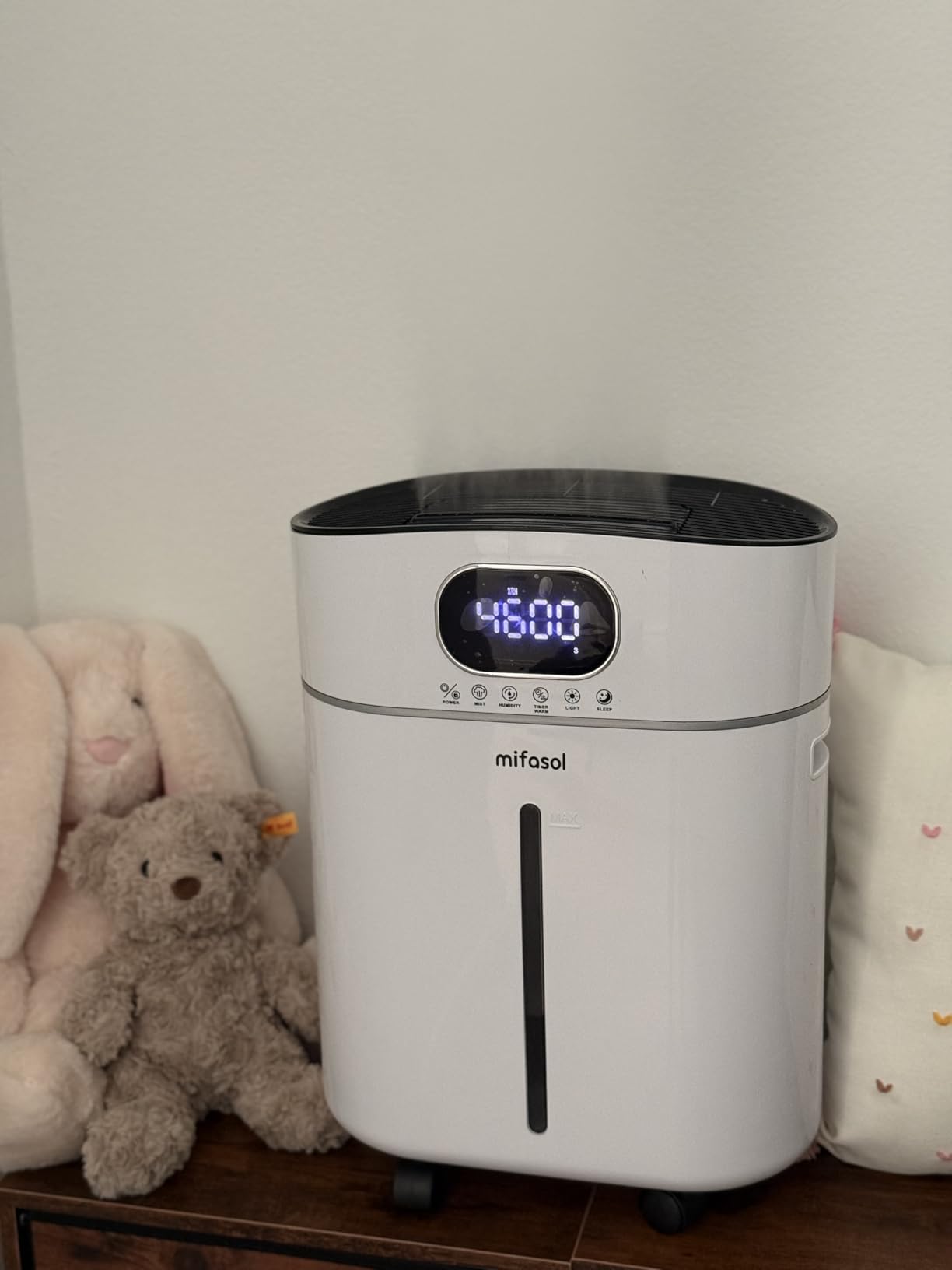Humidifier Large Room Warm and Cool Mist for Bedroom, 3.2Gal/12L, White customer photo 2