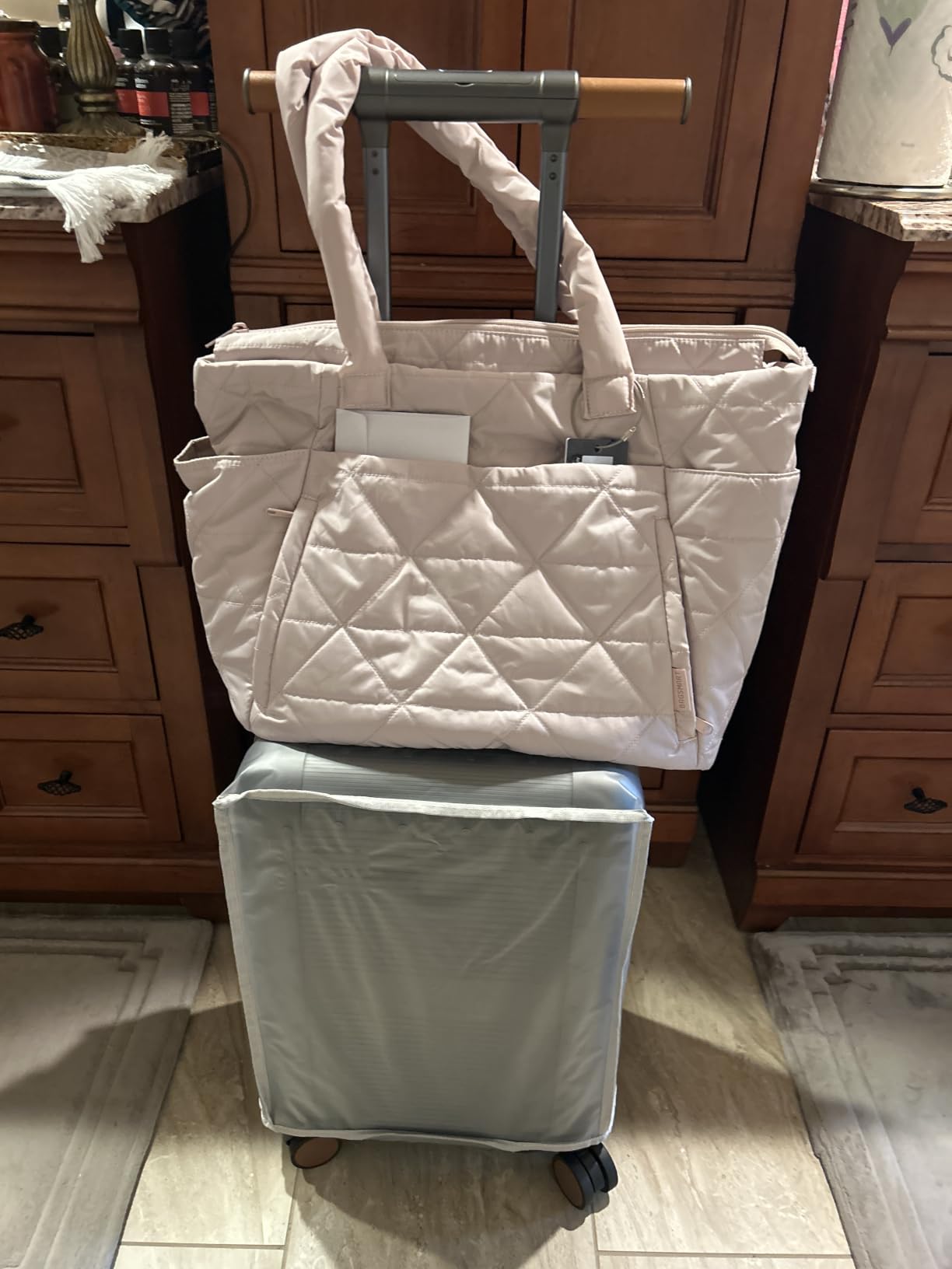 Full Aluminum 20 inch Carry on Luggage, Silver Suitcase | Wide Handle with Phone Holder, Hardside Vintage Suitcase, Zipperless with TSA Lock, Spinner Wheels, Small Travel Rolling Bag customer photo 2