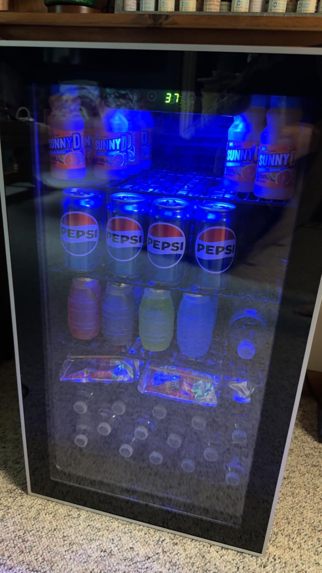 Electactic Mini Fridge 130 Can Lockable Beverage Refrigerator Cooler, 3.1 Cu.Ft Drink Fridge Silver Glass Door for Soda Wine Beer, Digital Temperature Control Cooler for Home,Bar customer photo 1
