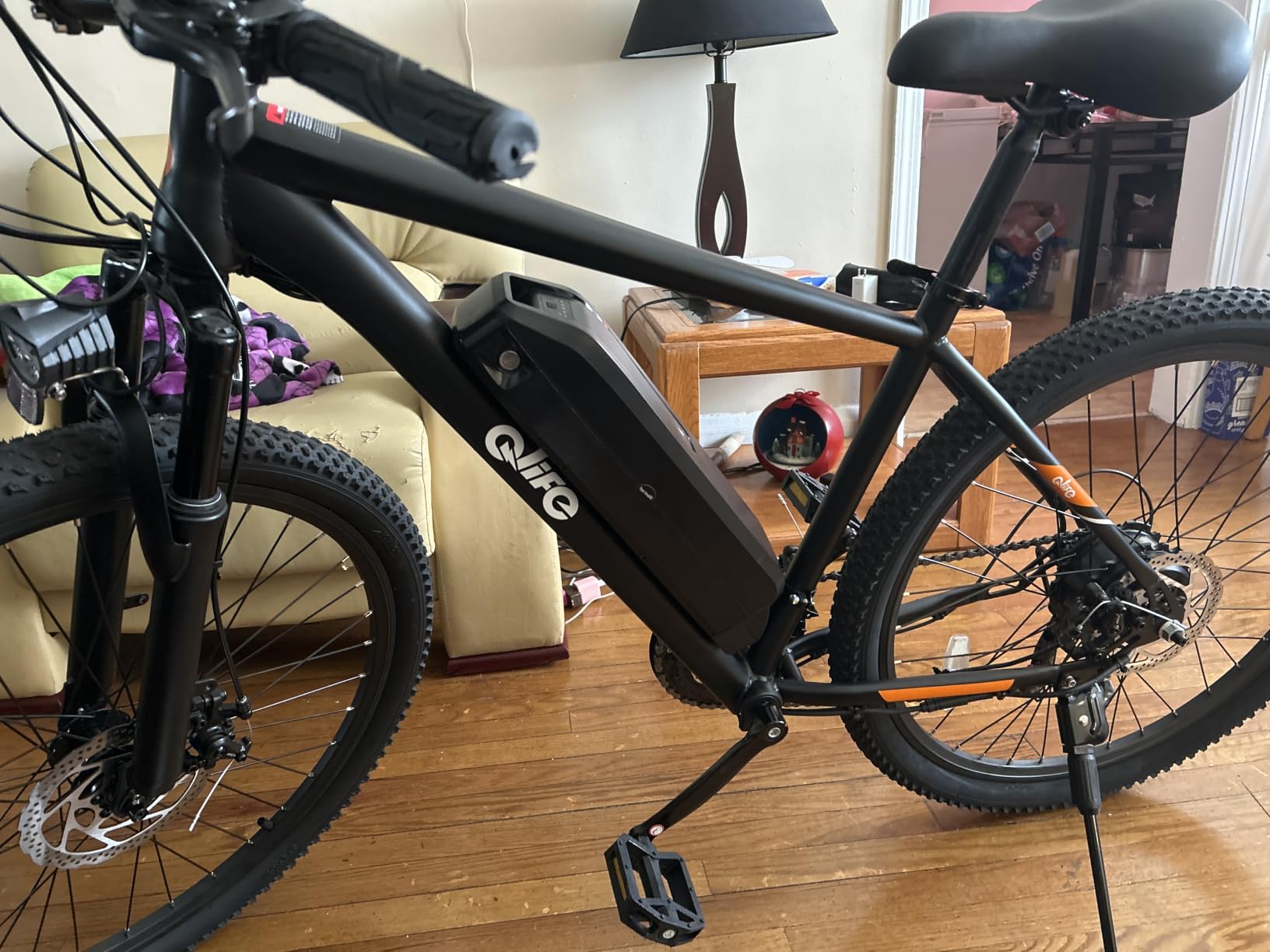 Qlife Racer Electric Bike for Adults - 21-Speed Mountain Lightweight Ebike with Peak 1000W Brushless Motor,375Wh Removable Battery,26X2.1 Tire Step Over E-MTB,Up to 40 Miles customer photo 2