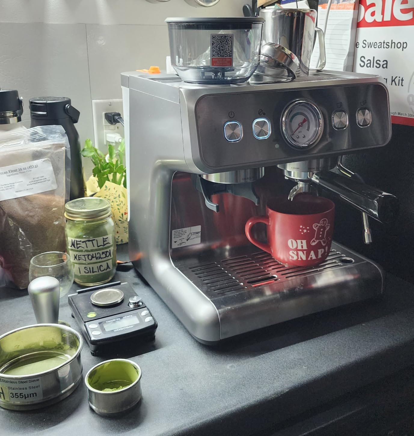 Electactic 15 Bar Espresso Machine with Grinder & Milk Frother, 58mm Expresso Coffee machines, Stainless Steel Coffee Maker for Cappuccino and Latte, Perfect for Home and Café Use-Dual Boiler customer photo 2