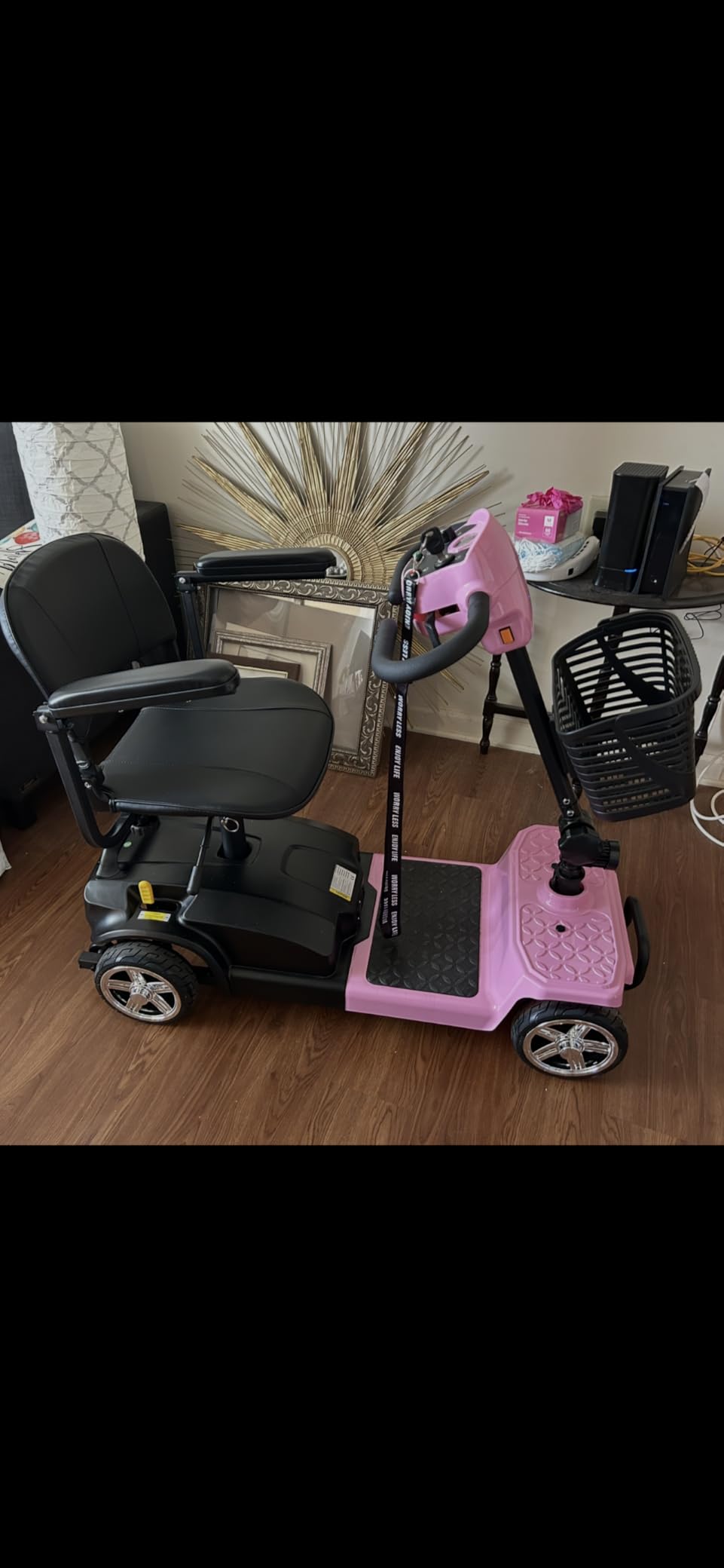 Ecomobi Auto Folding Mobility Scooter for Seniors & Adults with Portable 12Ah Removable Battery, Compact for 15 Miles Travel, Remote Control, 4 Wheel Scooter, 350W Motor, with GPS, 330 lb Capacity customer photo 2