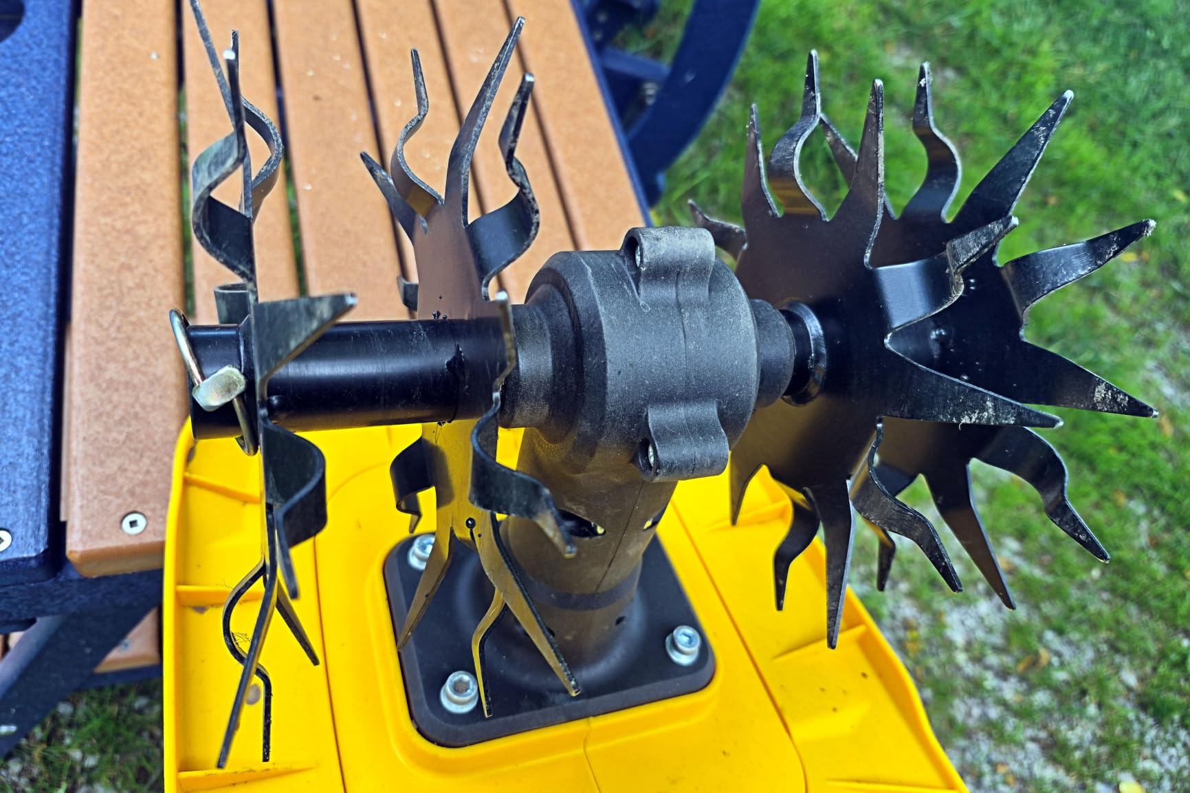 Cordless Tiller Cultivator for DeWalt 20V MAX (Bare Tool) | 9-Inch Width 7-Inch Depth; 4 Steel Blades; Electric Soil Rototiller; Ideal For Raised Beds, Gardens And Lawn Prep; No Battery customer photo 1