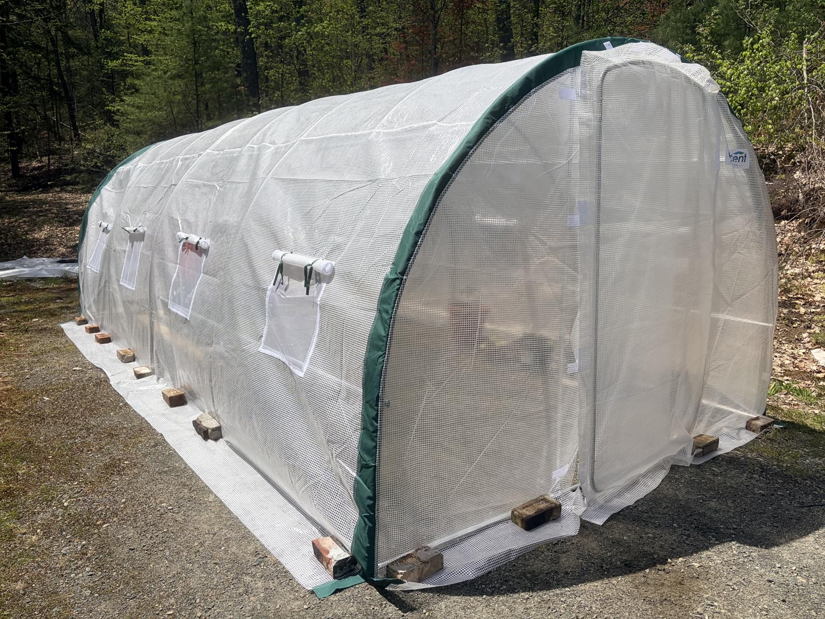 Quictent 25x10x6.6 FT Premium Greenhouse for Outdoors with 2 Door Frames | Reinforced Top Structure & Cover, Large Heavy Duty Walk-in Tunnel Hoop Green House for Garden Backyard Flower Winter, Green customer photo 2