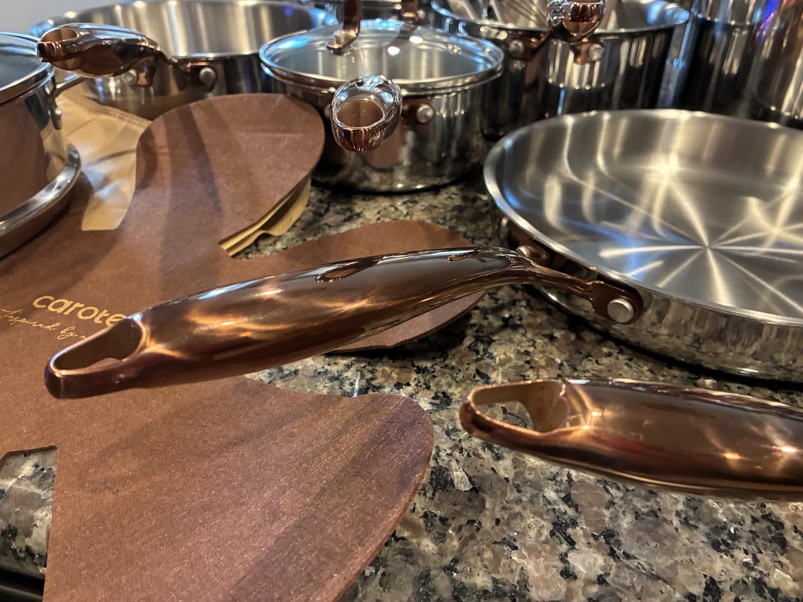 CAROTE 21pcs Tri-Ply Stainless Steel Cookware Set, Pots and Pans Set, Non Toxic Induction Kitchen Cooking Sets, Silver customer photo 1