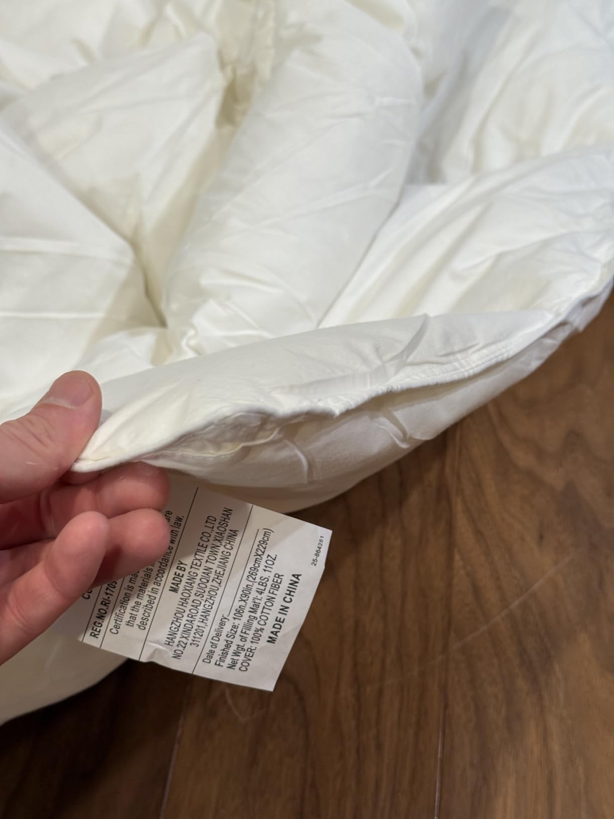 Cosybay Feather and Down Fiber Comforter Insert Queen, 100% Cotton Cover | Medium Warmth White Duvet Insert, Fluffy Soft Hotel Luxury Bedding for Bedroom, 90 x 90 Inches customer photo 1