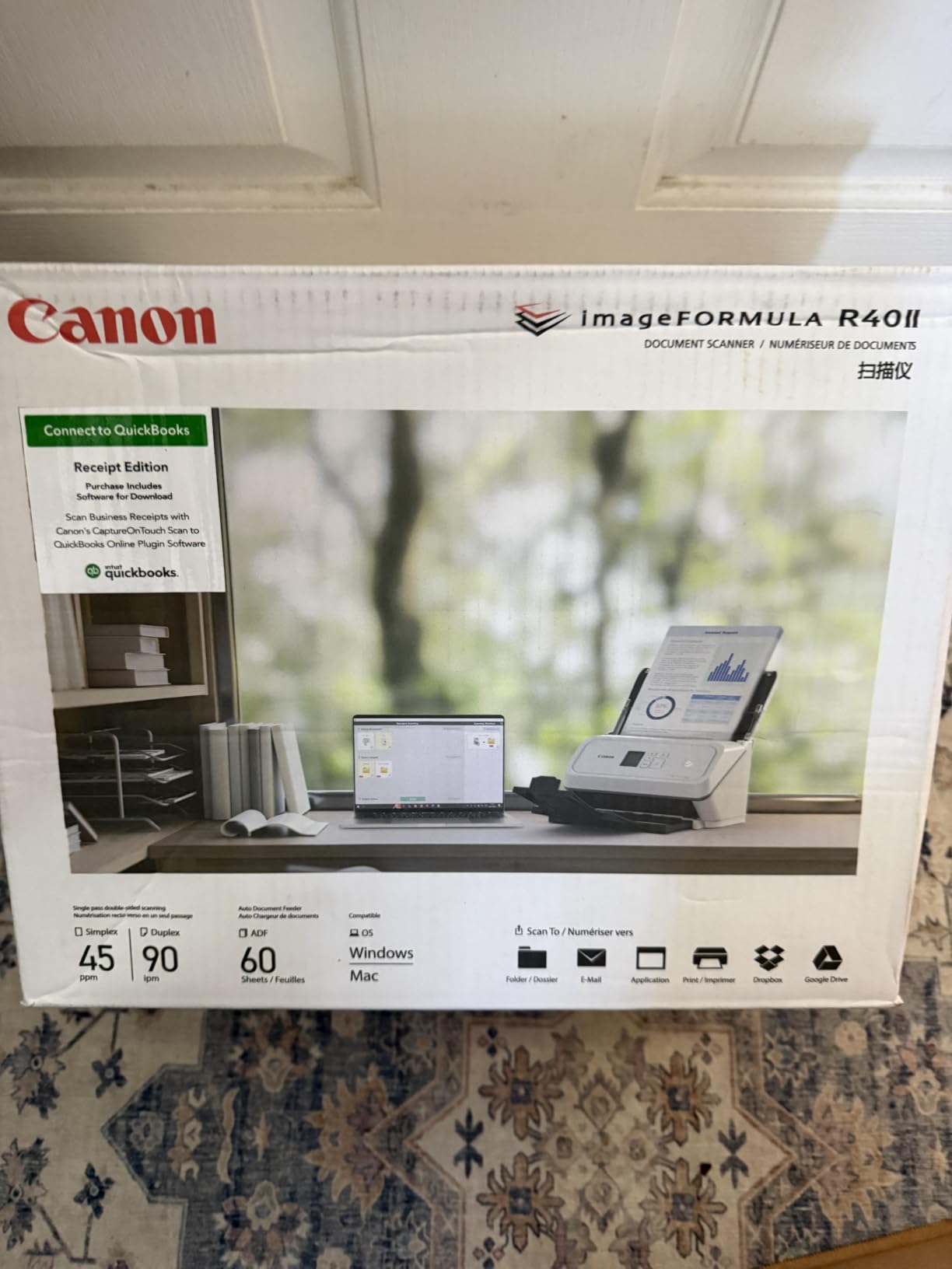 Canon imageFORMULA R40II Office Document Scanner - Duplex Scanning, Easy Setup, Scans a Wide Variety of Documents, Scans to Cloud customer photo 1