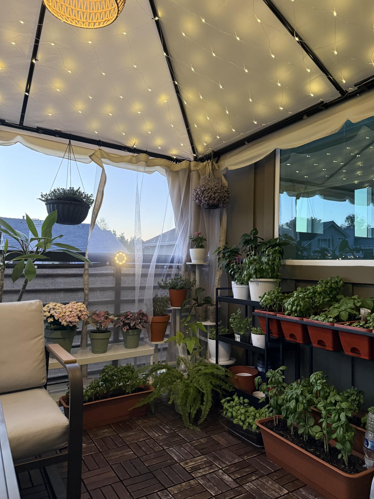 SUNCROWN 10' x 10' Outdoor Gazebo, Heavy Duty Iron Frame Patio Canopy with Vented Soft Top, Breathable Mosquito Netting & Privacy Curtains, Sun Protection for for Garden, Backyard, Poolside, Beige customer photo 1