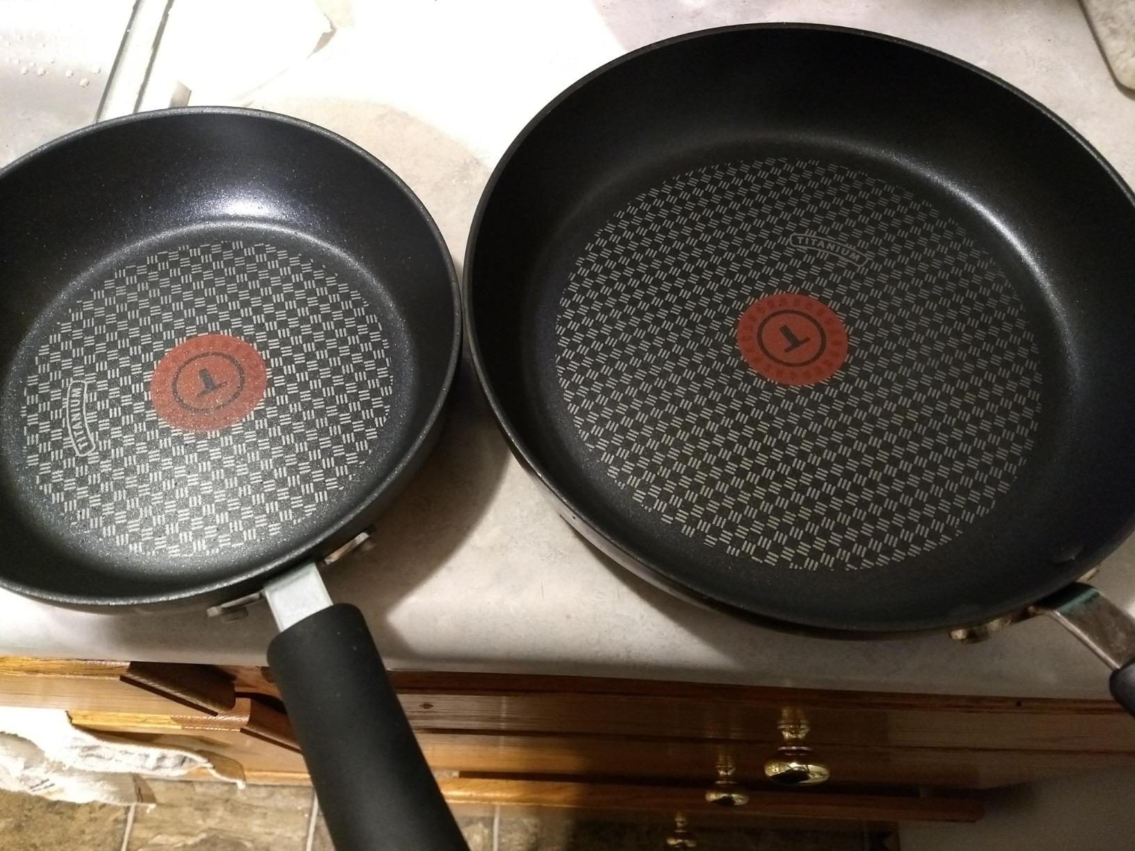 T-Fal Ultimate Hard Anodized Nonstick Cookware Set, 13-Piece Pots and Pans | Titanium nonstick coating, Thermo-Spot heat indicator, Oven safe to 400°F, Dishwasher safe, Utensils included customer photo 2