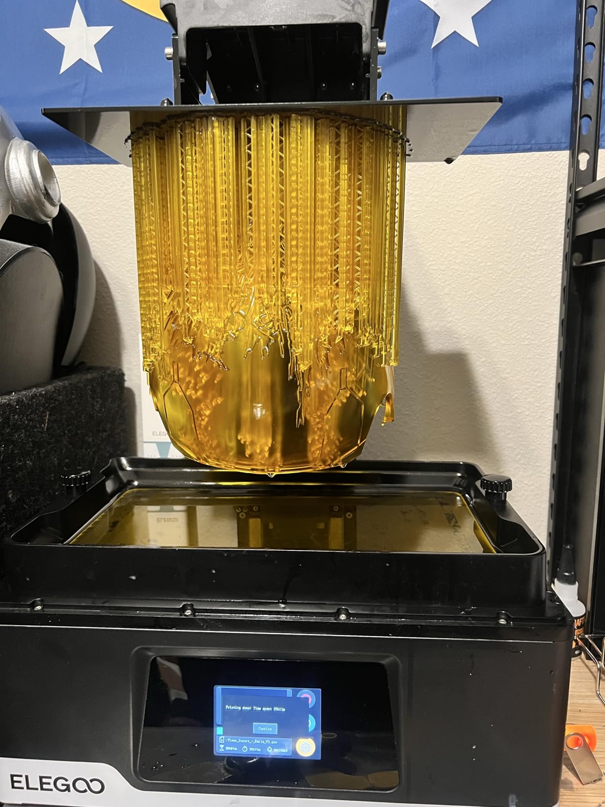 ELEGOO Jupiter 2 Resin 3D Printer, 16K Large MSLA 3D Printing Machine, Auto-Leveling, Smart Tank Heating, Auto Resin Feeding, Smart Mechanical Sensor, Wi-Fi Cluster, Build Size 302.4 × 161.98 × 300 mm customer photo 1