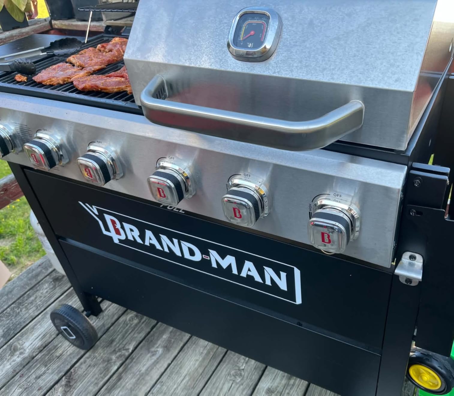 Flintex Grill Griddle Combo, 6-Burner Propane Gas Combo Grill, 575 sq.in. | Porcelain-Enameled Cast Iron Grates & Cast Iron Griddle, Outdoor BBQ Grill Combo with Flat Top Griddle for Backyard Barbecue customer photo 1