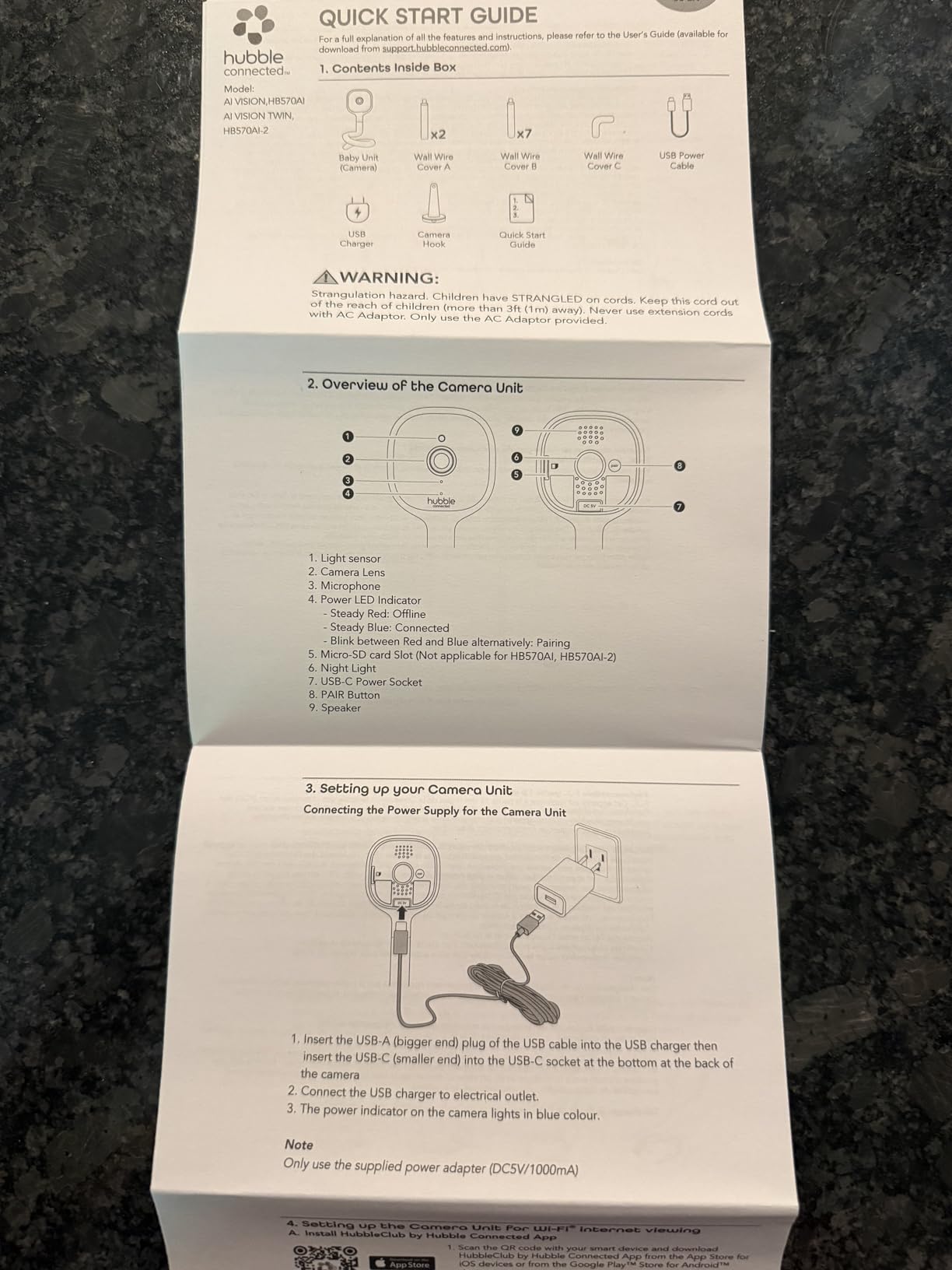 Hubble Connected AI Vision 5-in-1 2K UHD Baby Monitor with AI Alerts, True Cry Detection, Sleep Insights, Nightlight & Smart Soother, Flexible Mount, Dual-Band Wi-Fi (5 & 2.4 GHz) customer photo 2