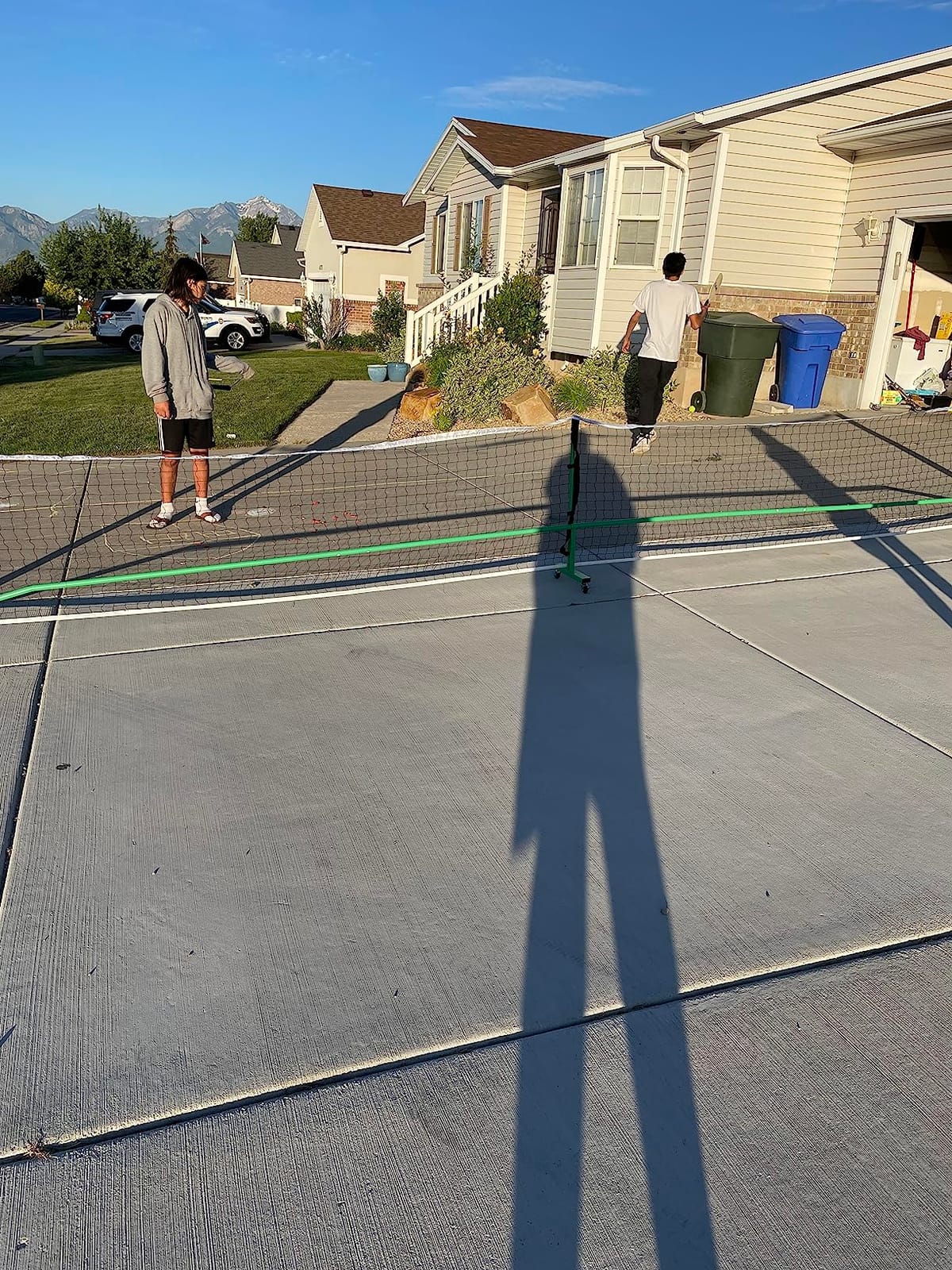 Fostoy Pro Aluminum Pickleball Net, Tournament Size, Dual Tensioning System | Anti-Sag, Locking Wheels, 22FT Pickleball Net Heavy-Duty Frame customer photo 1