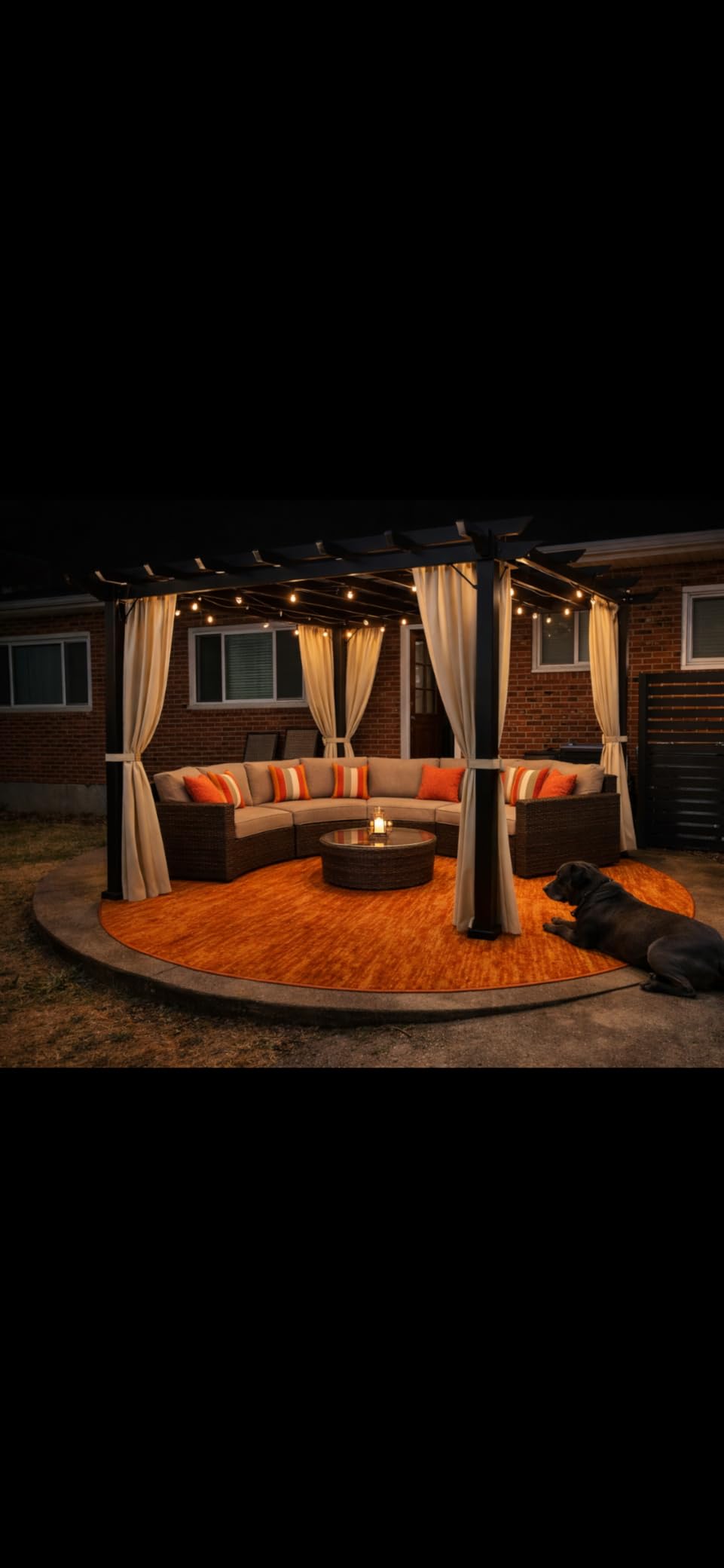 10' x 20' Louvered Pergola with Adjustable Roof, Outdoor Metal Patio Gazebo with Curtains & Netting, Gutter System, Large Hardtop Canopy for Garden, Deck, Backyard customer photo 2