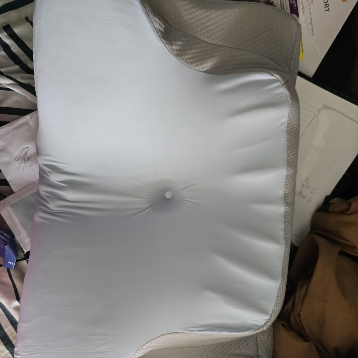 Ylekto Cervical Neck Pillow for Pain Relief - Contour Memory Foam Pillows, Ergonomic Pillow for Sleeping, Side Sleeper Pillow for Neck Support, Bed Pillow for Side Back Stomach Sleepers customer photo 2
