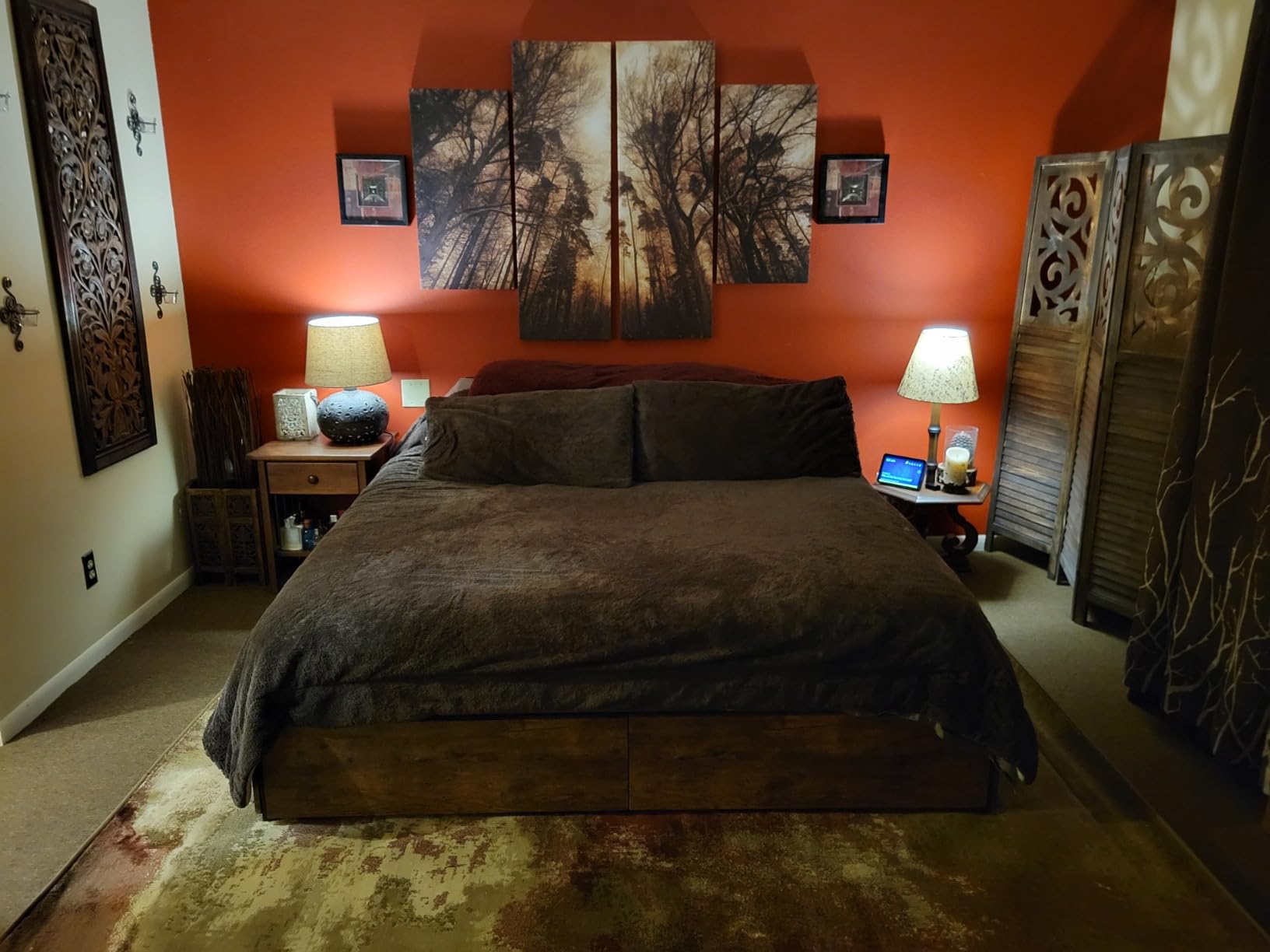 LIKIMIO Queen Bed Frame with 4 Storage Drawers, Dark Walnut | Queen Size Platform Bed, Heavy Strong Metal Support, Solid Stable, Noise-Free, No Box Spring Needed, Easy Assembly customer photo 1