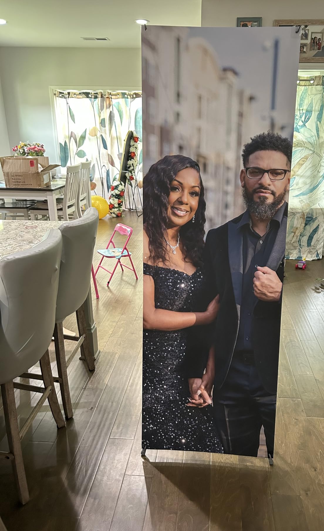 Adjustable Reinforced X Banner Stand, Fit Banner Size 23 x 63 to 32 x 78 Inches with Travel Bag 2 Pack customer photo 1