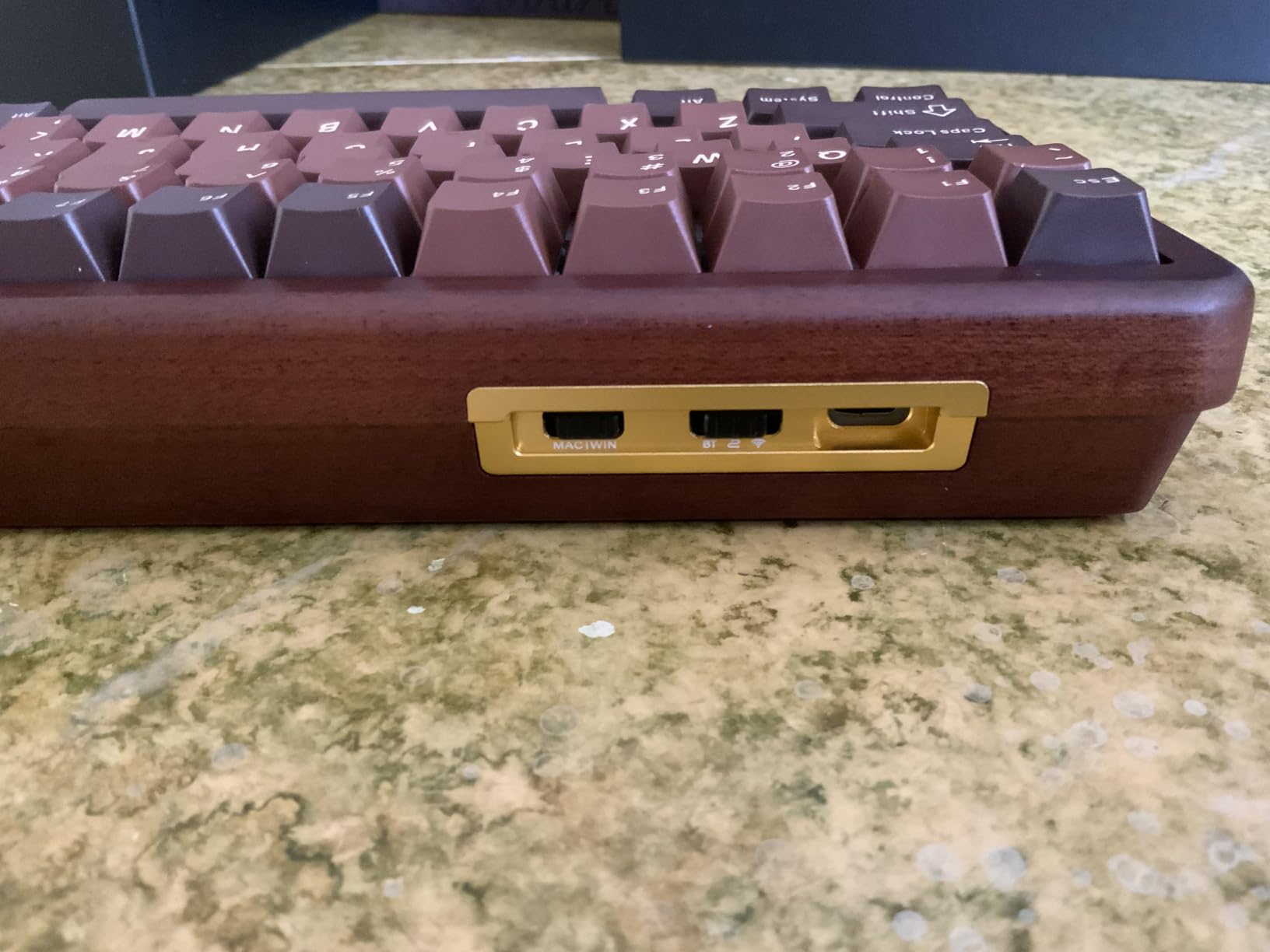YUNZII WOOD84 75% Wireless RGB Mechanical Gaming Keyboard (Wood, Candy) | Walnut Wood Case, BT/2.4G/USB-C, RGB Backlit Tray Mount Hot-swap Keyboard with PBT Dye-Sub Keycaps for Retro Desk Setups customer photo 1