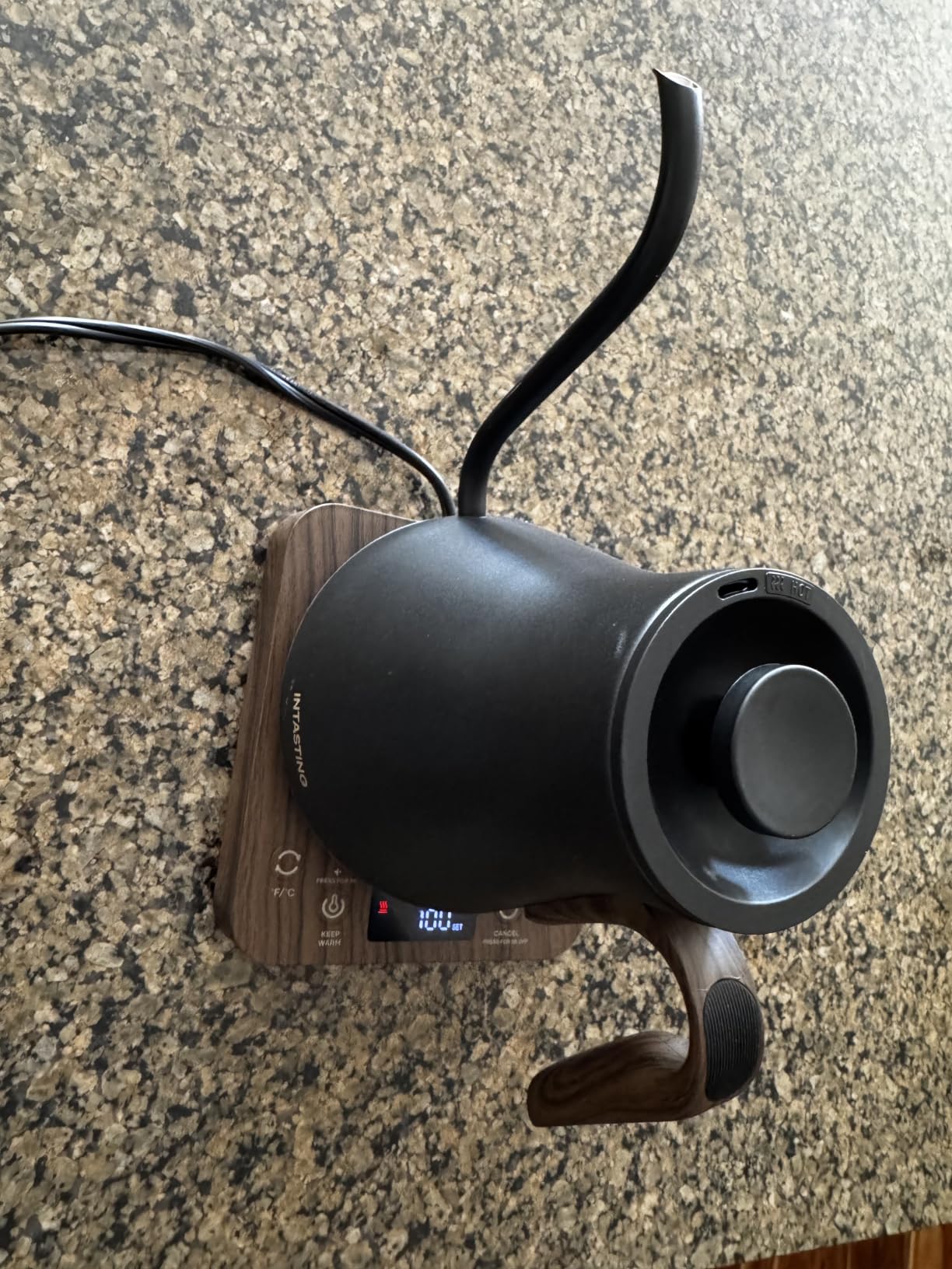 Epeios Electric Kettle, Gooseneck Electric Kettle with ±1°F Temperature Control, 1200W Rapid Heating for Pour Over Coffee & Tea, 304 Stainless Steel Interior, Auto Shut-Off, 0.9L, Black customer photo 1