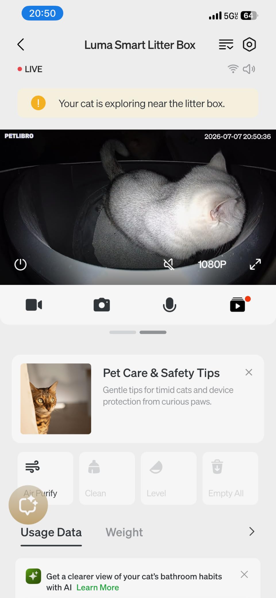 PETLIBRO Automatic Litter Box with AI-Camera Waste Analysis, Auto Odor-Control Self Cleaning Litter Box, Large Open-Top Luma Smart Litterbox with Multi-Cats Recognition, Usage Tracking, Safety Sensors customer photo 2