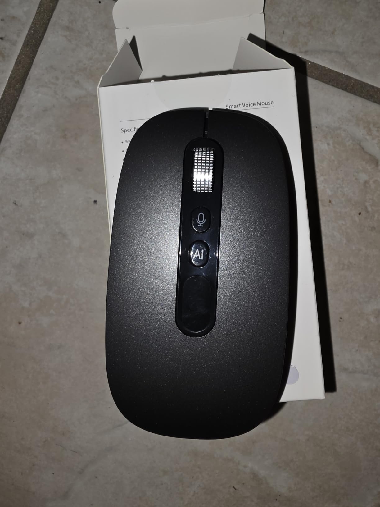 AI Mouse with Voice Typing & ChatGPT Assistant, Smart Mouse Multi Language Voice to Text Recorder, Ergonomic Silent Wireless BT Mouse 600mAH for Computer, PC, Laptop, 2026 Upgraded (Grey) customer photo 1