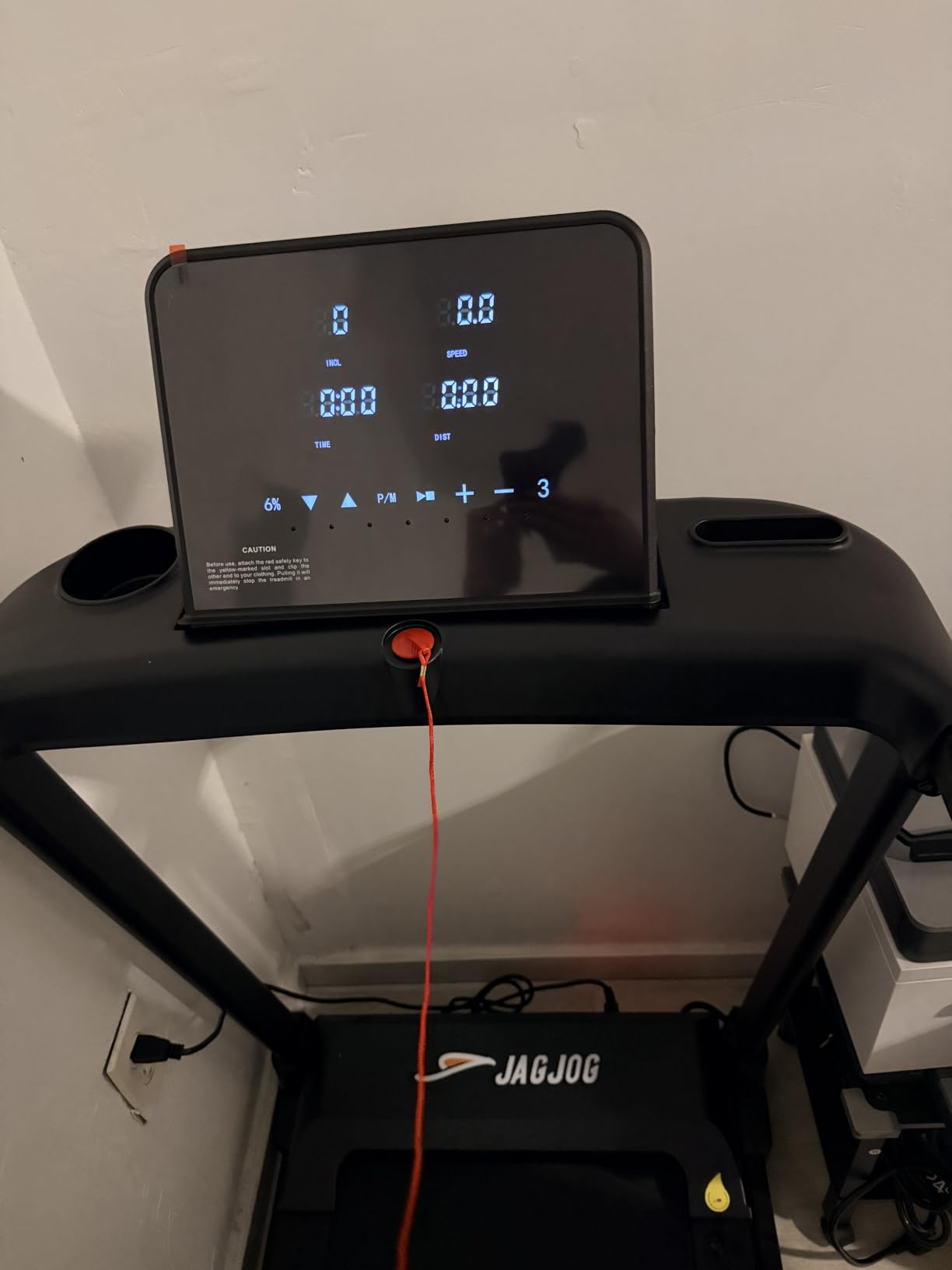 JAGJOG Foldable Treadmill with 15% Auto Incline, 8.8 MPH, 300 lb Capacity | Shock Absorption, LED Display, App Connectivity, 12 Preset Programs customer photo 1