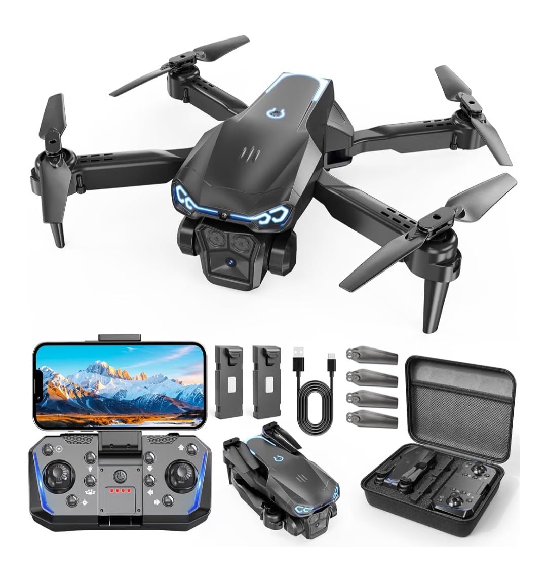 Foldable 1080P Drone with Camera for Kids & Beginners, Easy to Fly Toy Gift for Boys & Girls, One-Key Start, 3D Flips, Gesture Selfie, 2 Batteries customer photo 2