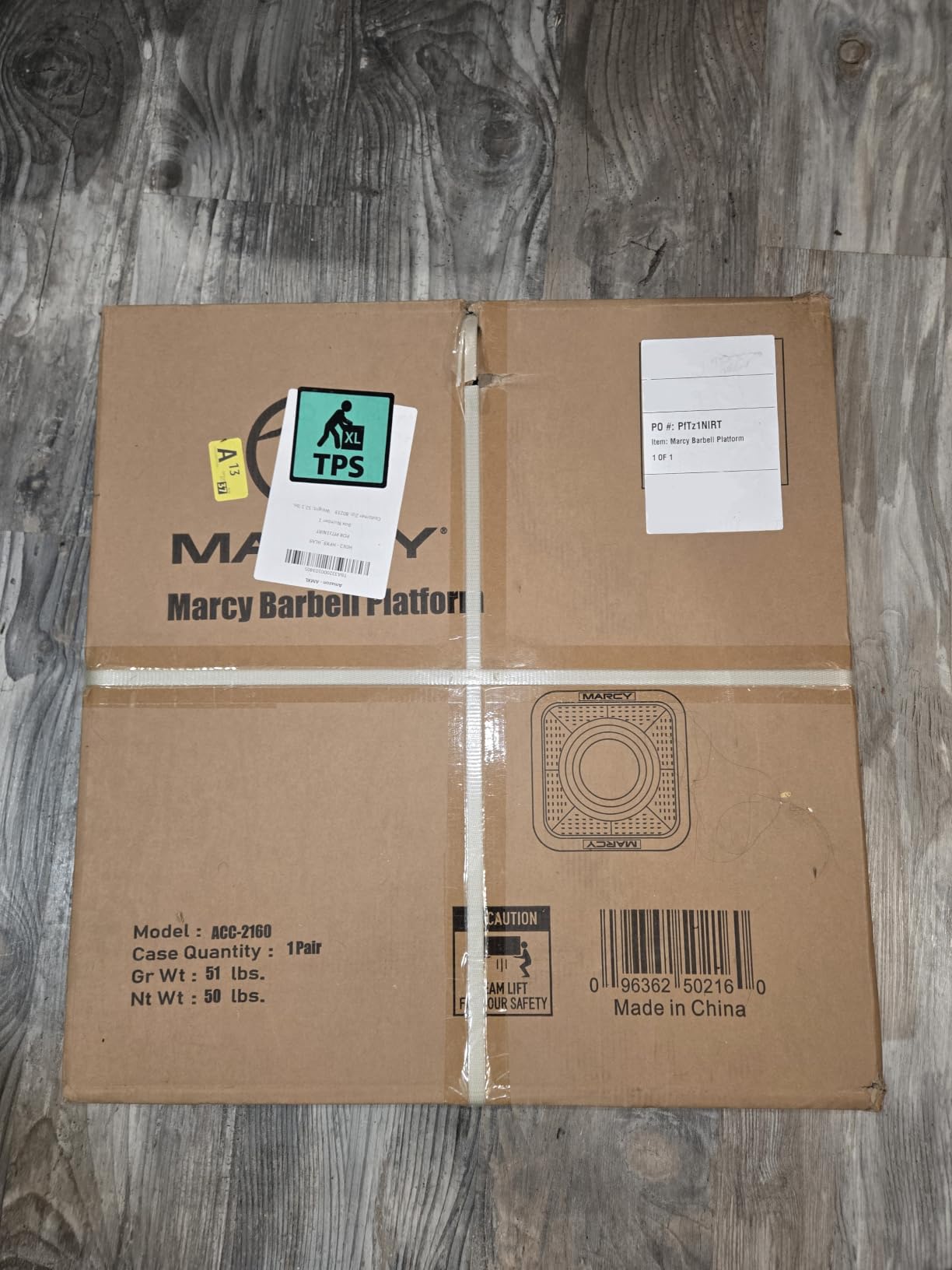 Marcy Barbell Platform Sold in Pair, Olympic Weight Landing Pads with Raised Edges & Non-Slip Surface, Floor Protection Crash Pads for Home Gym, Weight Lifting customer photo 2