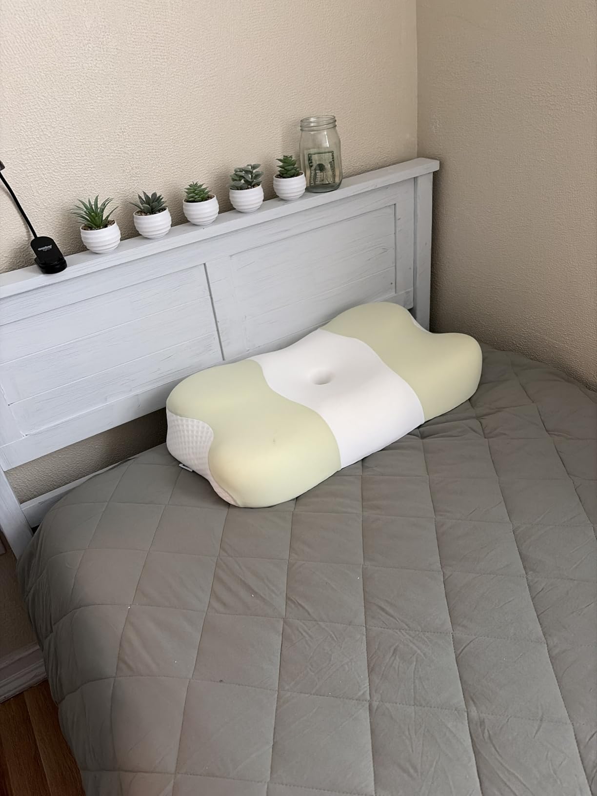 VYLEE Memory Foam Cervical Pillow, Ergonomic High-Low (Green) | Neck Comfort Support, Contour Neck Pillow, Supportive Sleeping Pillow for Side, Back, Stomach Sleepers, Removable Washable Cover customer photo 2