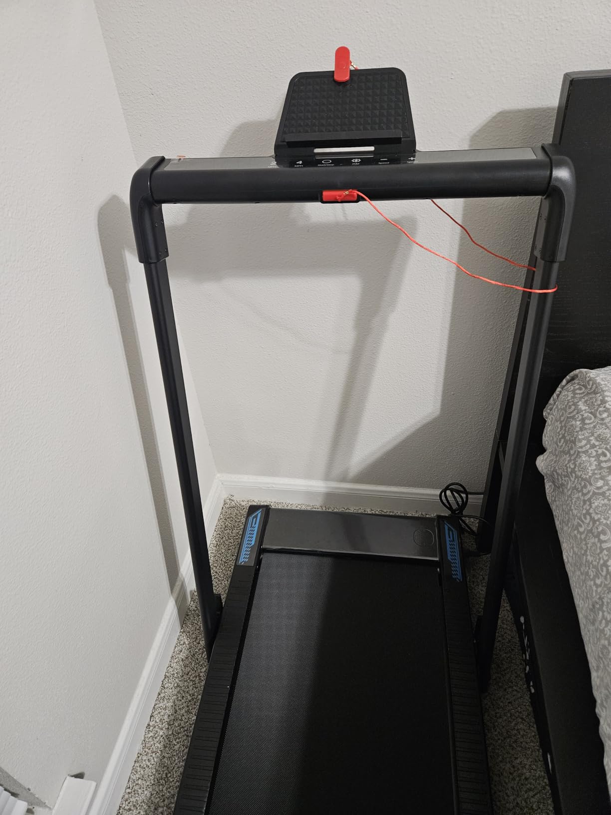 Treadmill with Speaker, 6-in-1 7.5MPH Foldable Treadmill for Home with App Compatible, Walking Pad with 10% Incline, LED Display, 3.0HP Brushless Drive, 350 LB Weight Capacity, 12 HIIT Programs customer photo 2