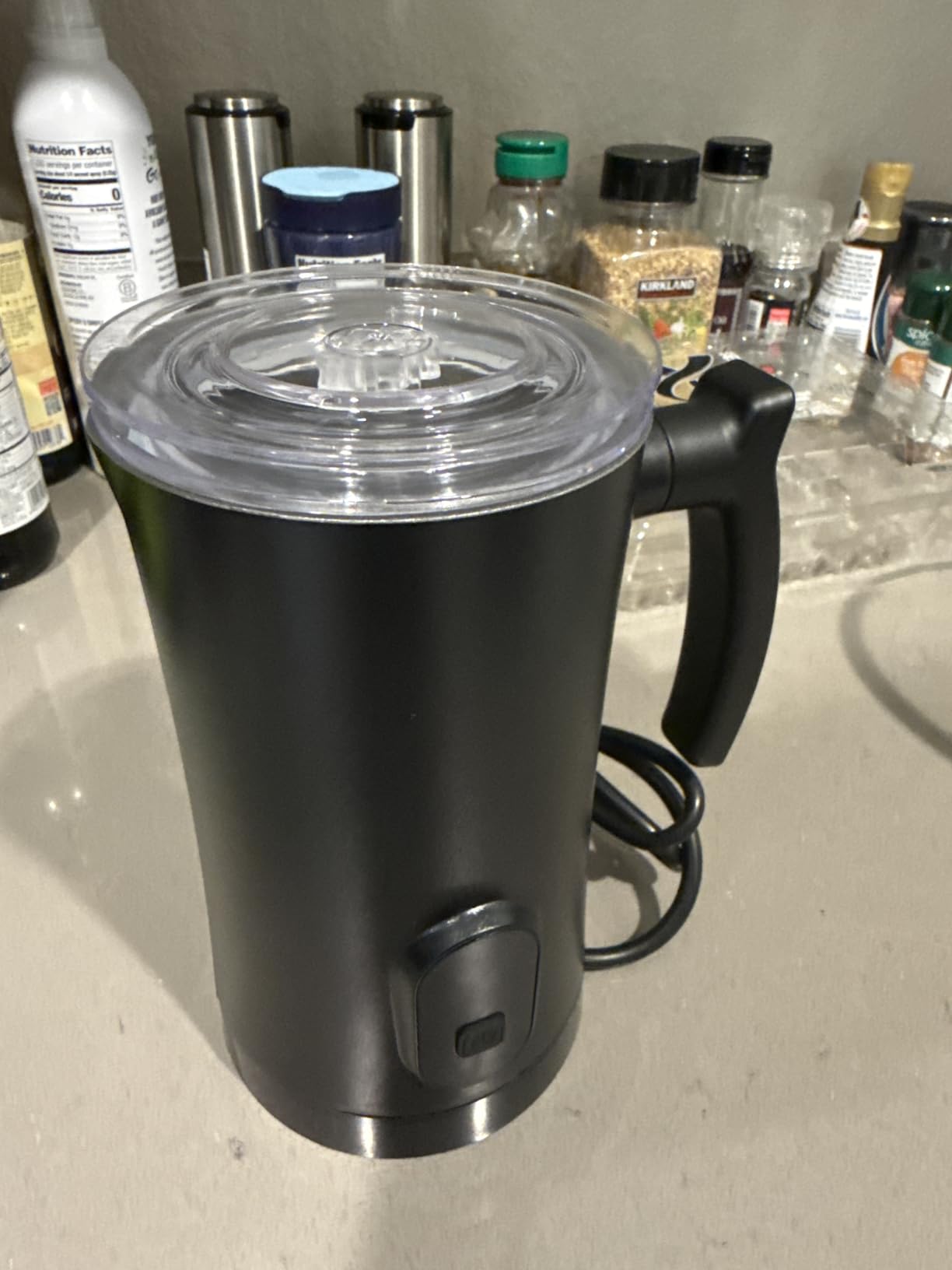 Milk Frother, 4-in-1 Electric Milk Steamer, 350ml/11.8oz Automatic Frother for Coffee, Warm and Cold Foam Maker for Latte, Cappuccino and Hot Chocolate (Black) customer photo 2