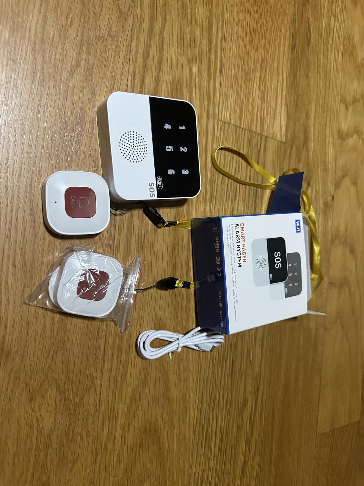 Life Alert Systems for Seniors No Monthly Fee App-Controlled, Medical Alert Systems for Seniors with 2Call Button1Waterproof Wristband 1Receiver and1-6 LED Number Display (Only Supports 2.4GHz Wi-Fi) customer photo 2