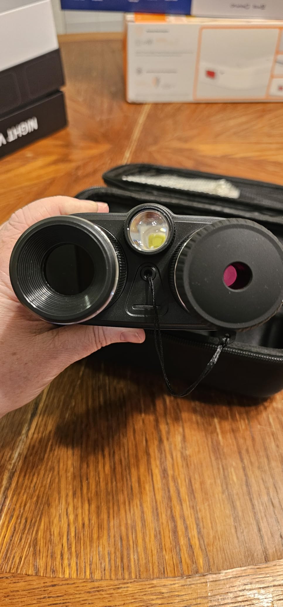 Night Vision Goggles - Smart APP 4K Night Vision Binoculars, 10000mAh Battery, 128GB Card for Photo and Video, 3'' UHD Screen & 8X Zoom Binoculars for Camping, Hunting, Security (Black) customer photo 1