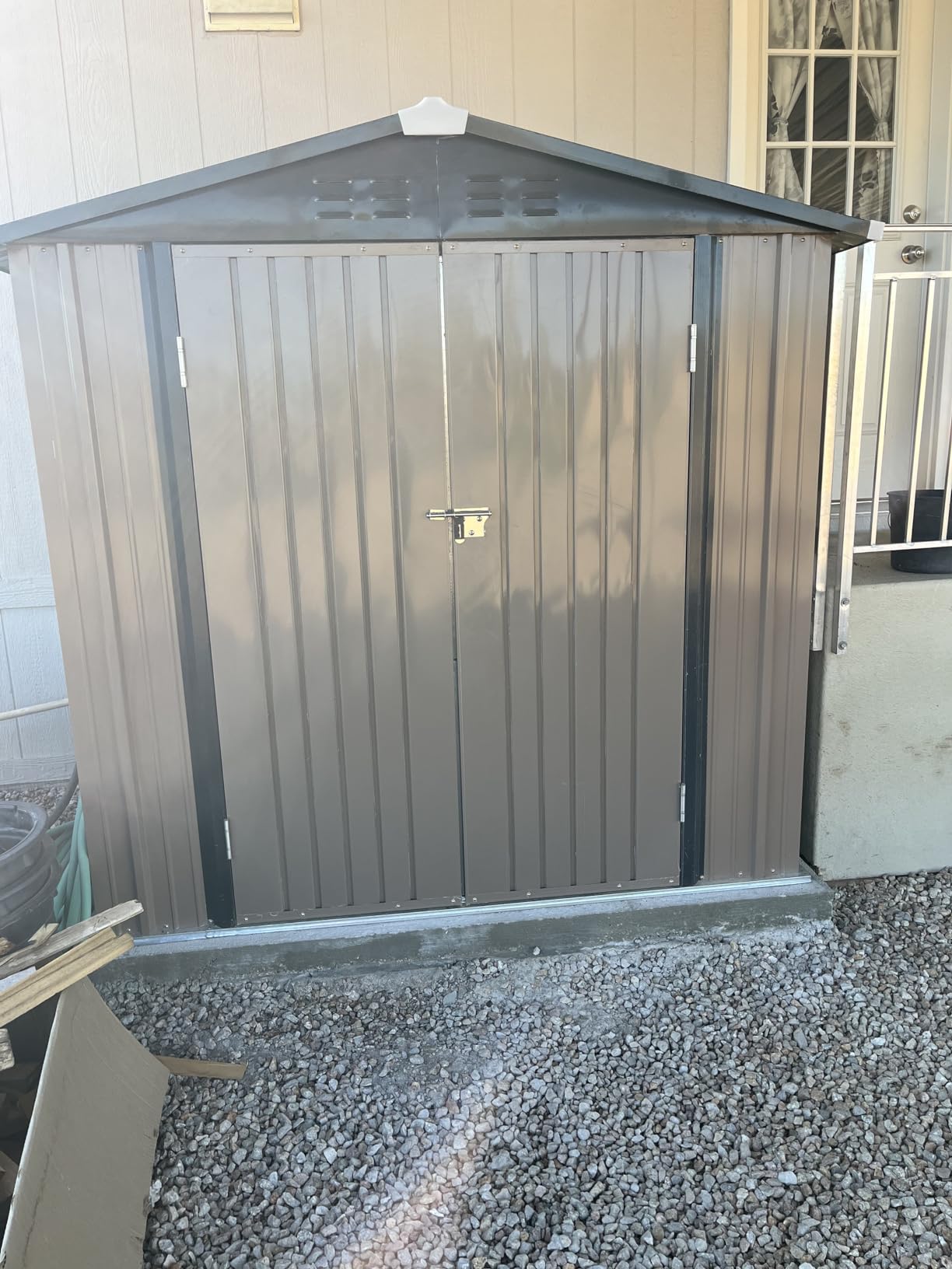 UDPATIO Outdoor Resin Storage Shed 6x4 FT, Plastic Shed for Garden, Grey | Weather UV Resistant, Heavy Floor, Lockable Design, Quick Assembly, Space-saving Vertical Build, Multi-Scene Backyard Use customer photo 2