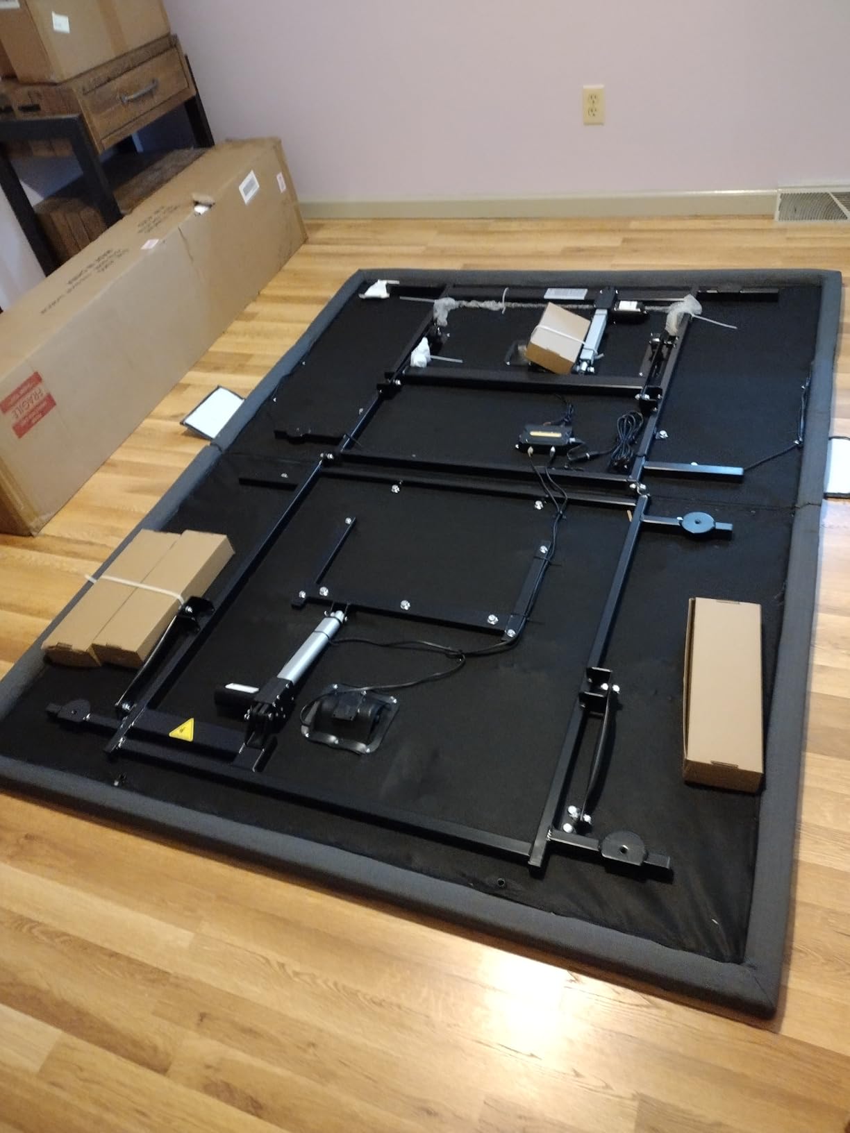 Marsail Queen Adjustable Bed Frame, Dual Motor Electric Bed Base with Head and Foot Incline, Zero Gravity, Wireless Remote Control, 4 USB Ports, LED Night Light, Adjustable Height Legs customer photo 1