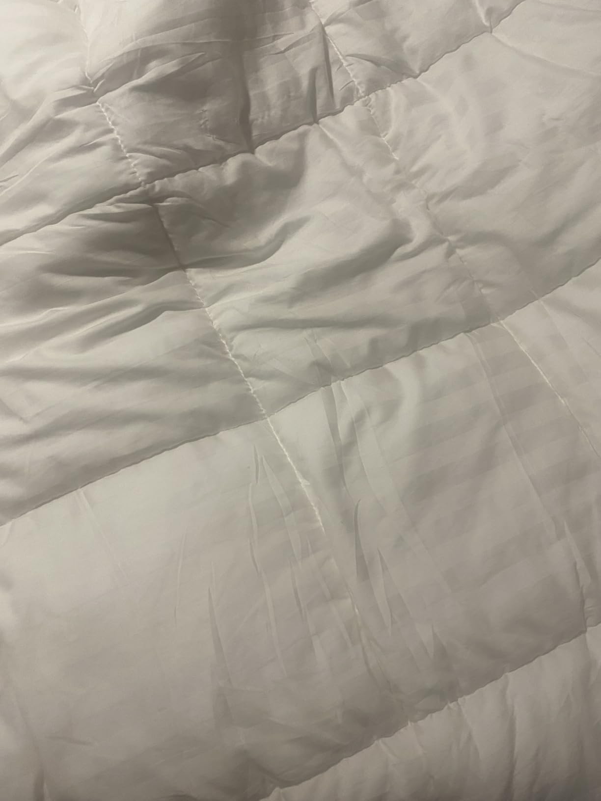 Calvin Klein Hotel Luxury Queen Comforter Duvet Insert Hypoallergenic | Down Alternative 100% Cotton Cover All Season Medium Warmth 90 x 92 inches White Stripe customer photo 1